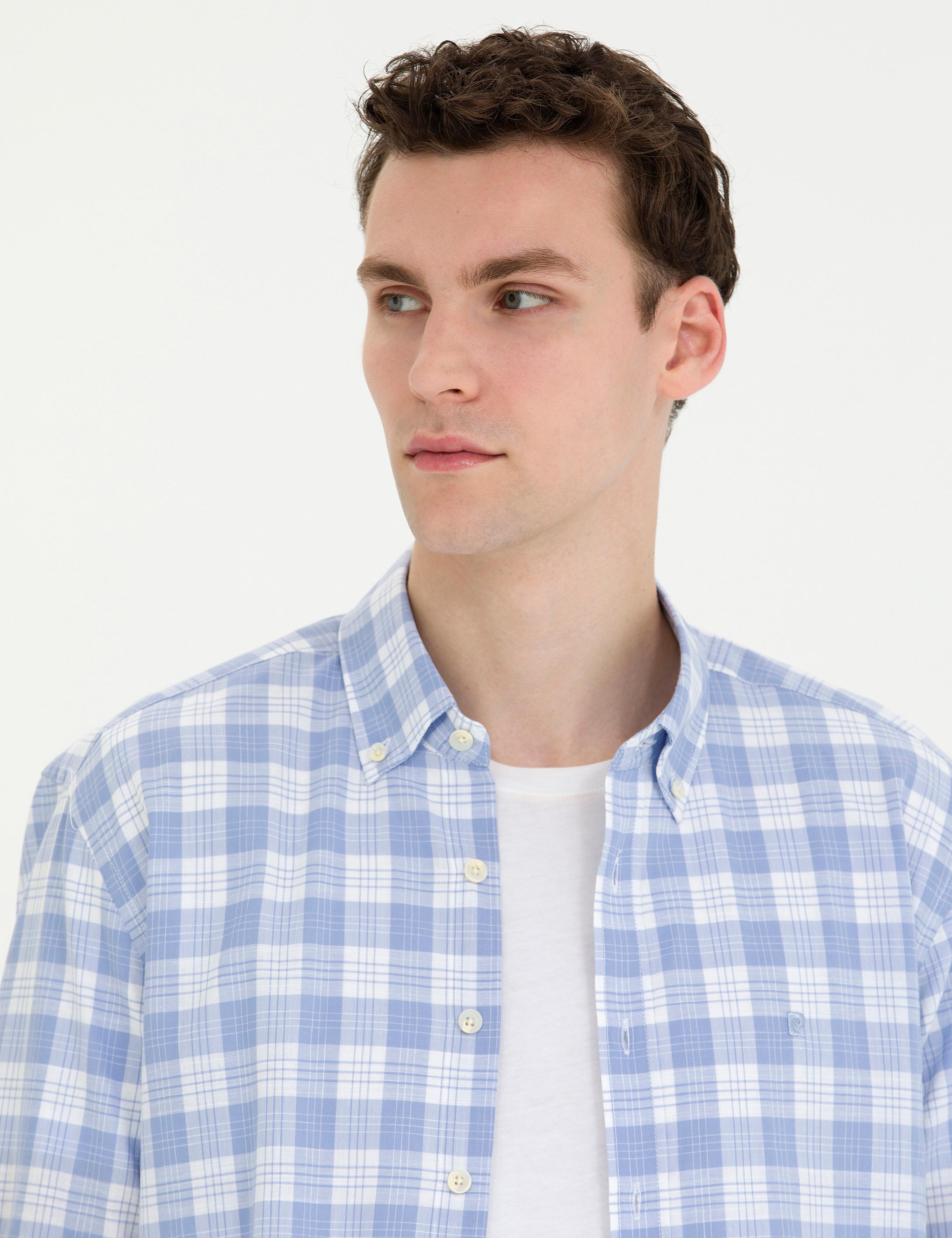 Mavi Regular Fit Ekose Desenli Gömlek