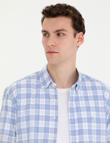 Mavi Regular Fit Ekose Desenli Gömlek - 50272274001