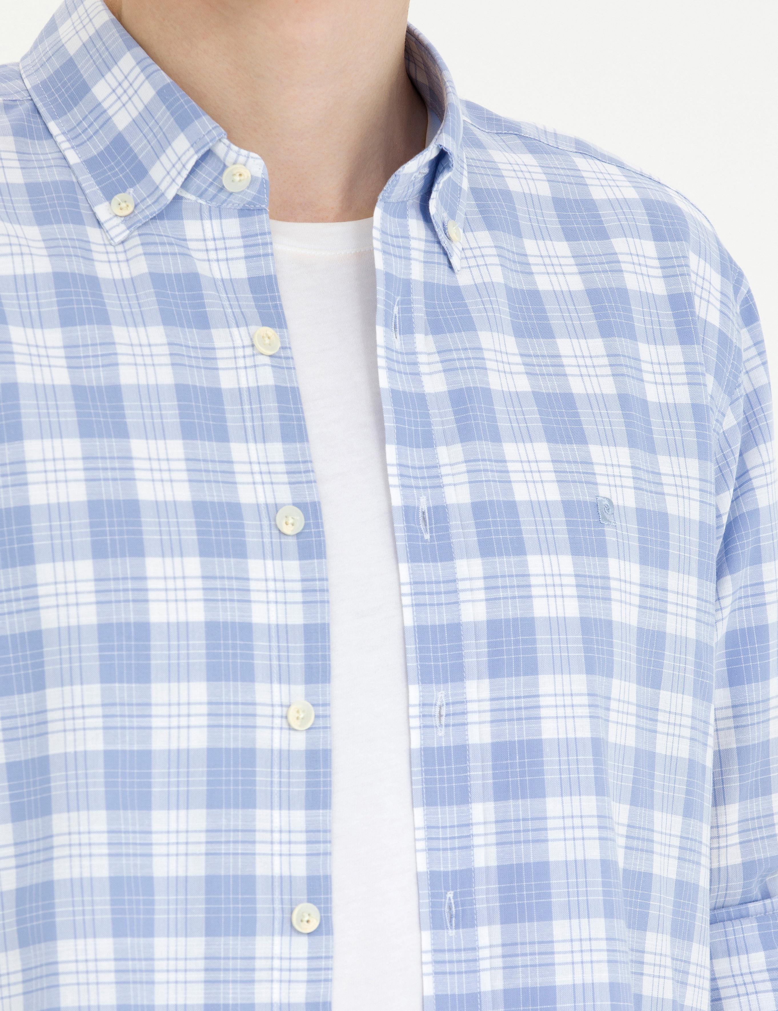 Mavi Regular Fit Ekose Desenli Gömlek