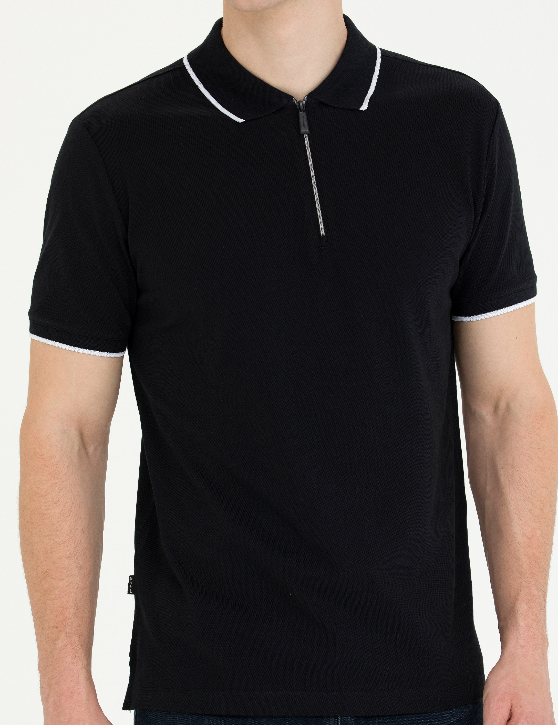 Siyah Slim Fit Polo Yaka Tişört
