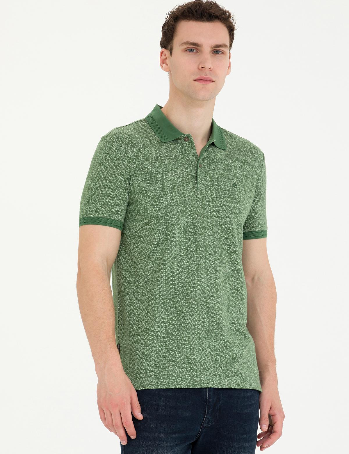 Haki Slim Fit Polo Yaka Tişört