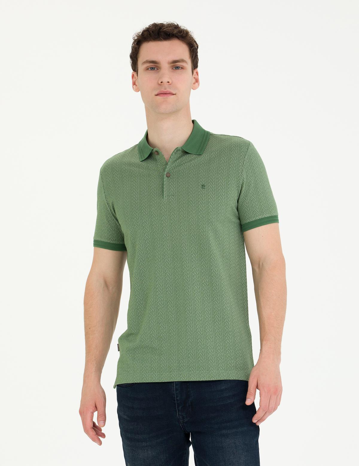 Haki Slim Fit Polo Yaka Tişört - 50264574033