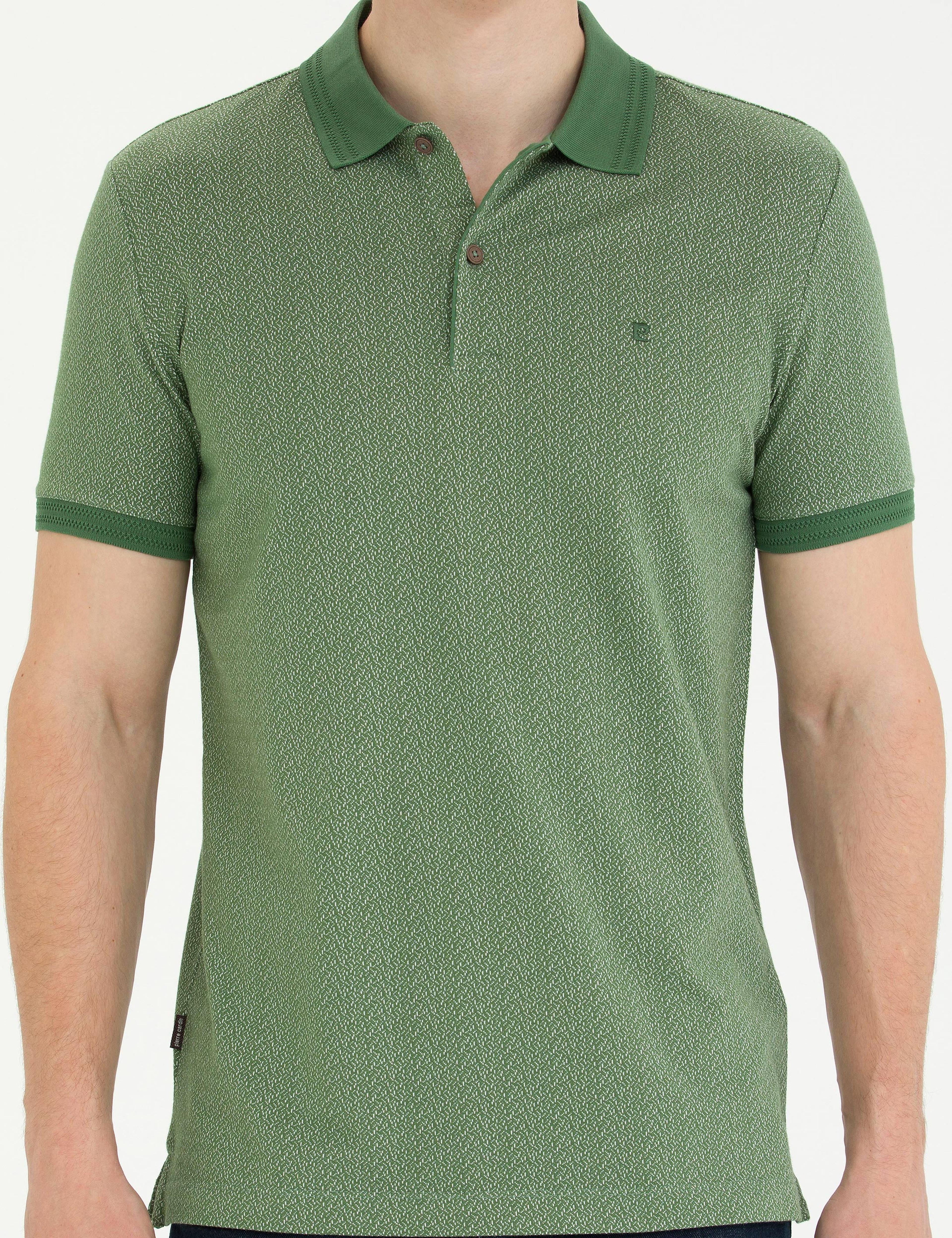 Haki Slim Fit Polo Yaka Tişört - Image 6