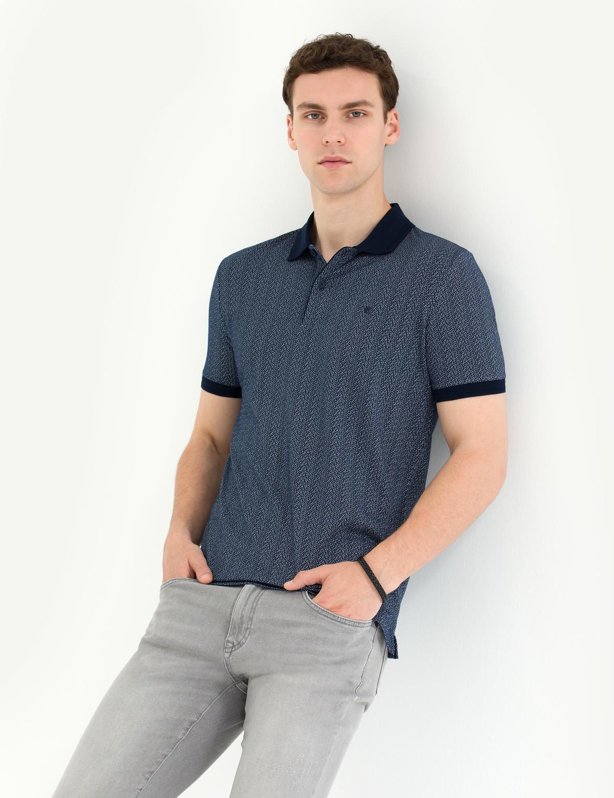 Lacivert Slim Fit Polo Yaka Tişört