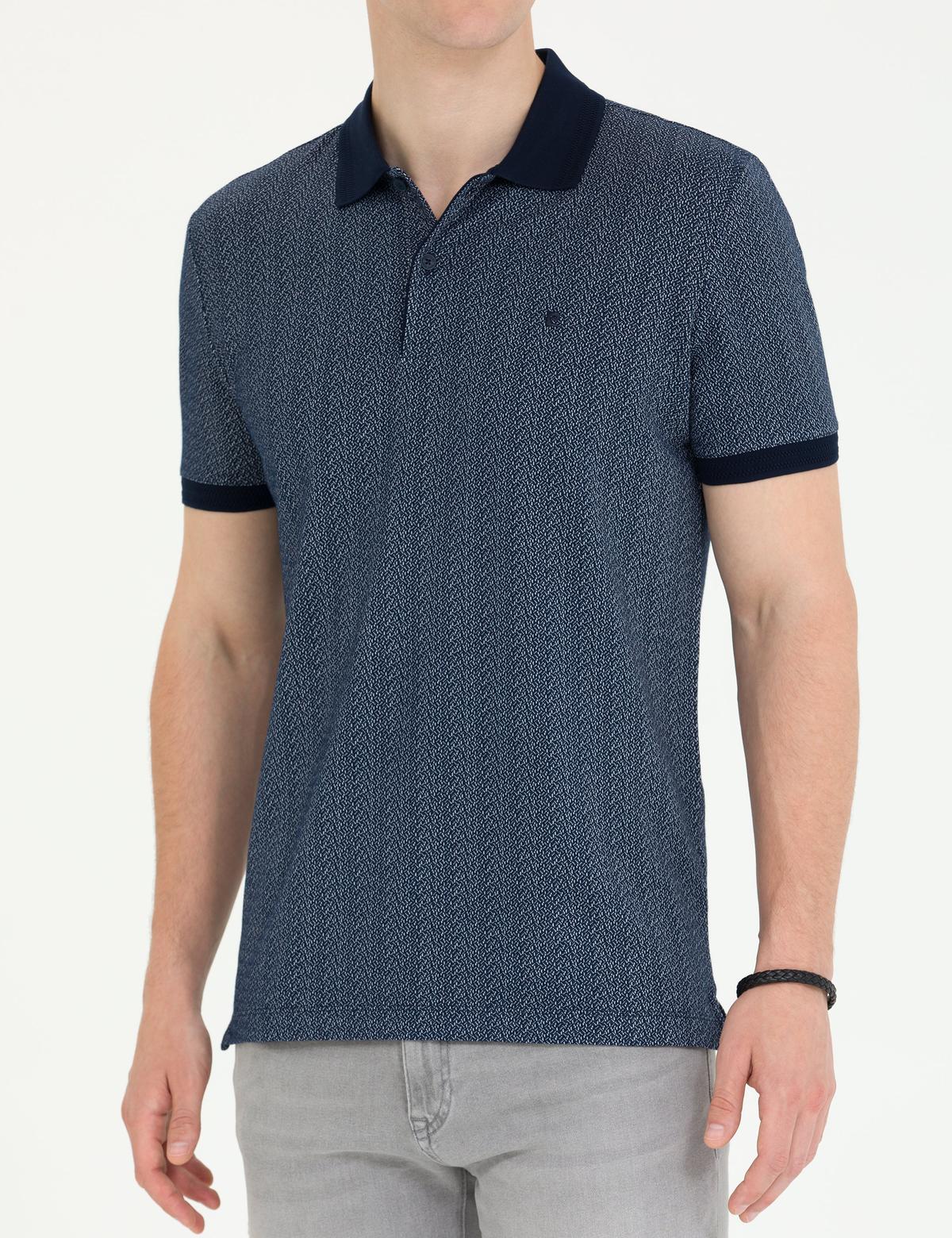 Lacivert Slim Fit Polo Yaka Tişört - 50264574055