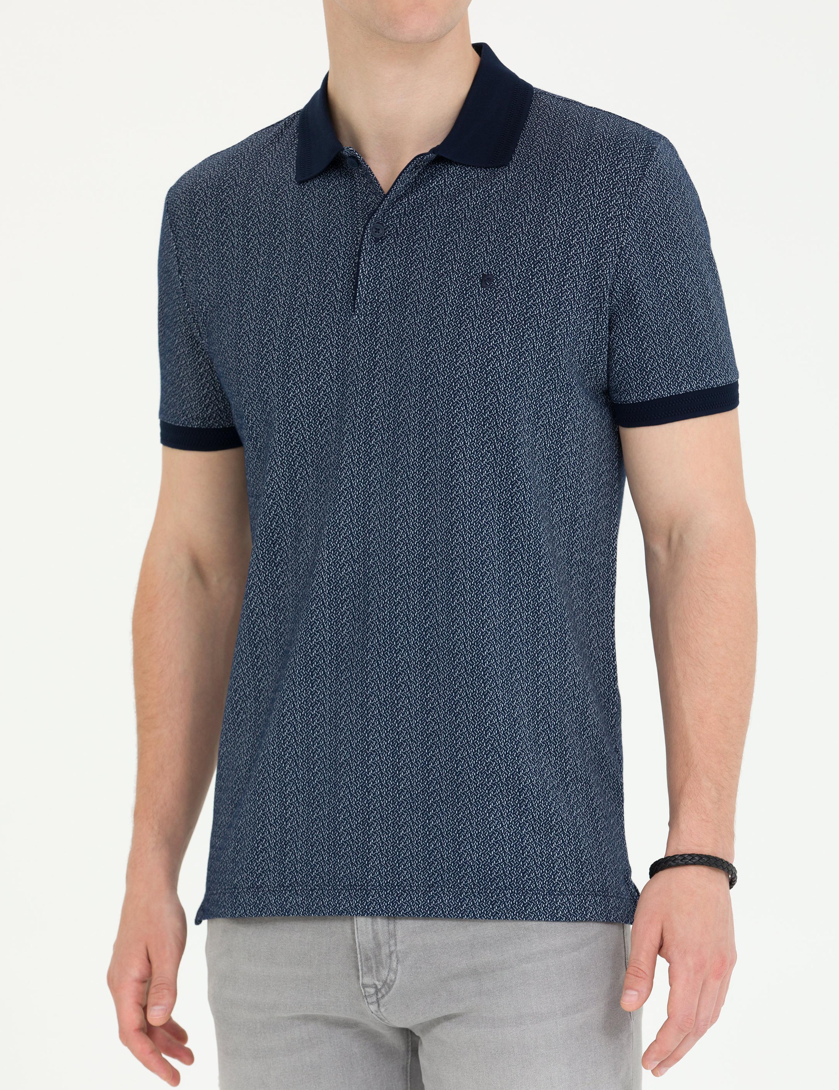 Lacivert Slim Fit Polo Yaka Tişört