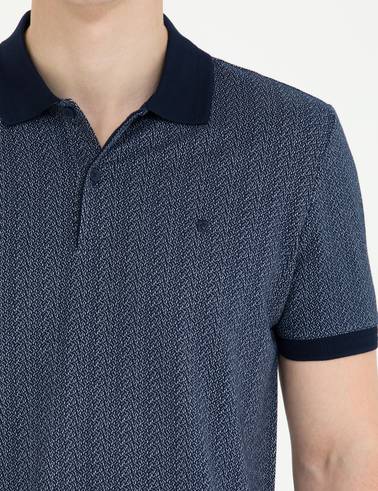 Lacivert Slim Fit Polo Yaka Tişört