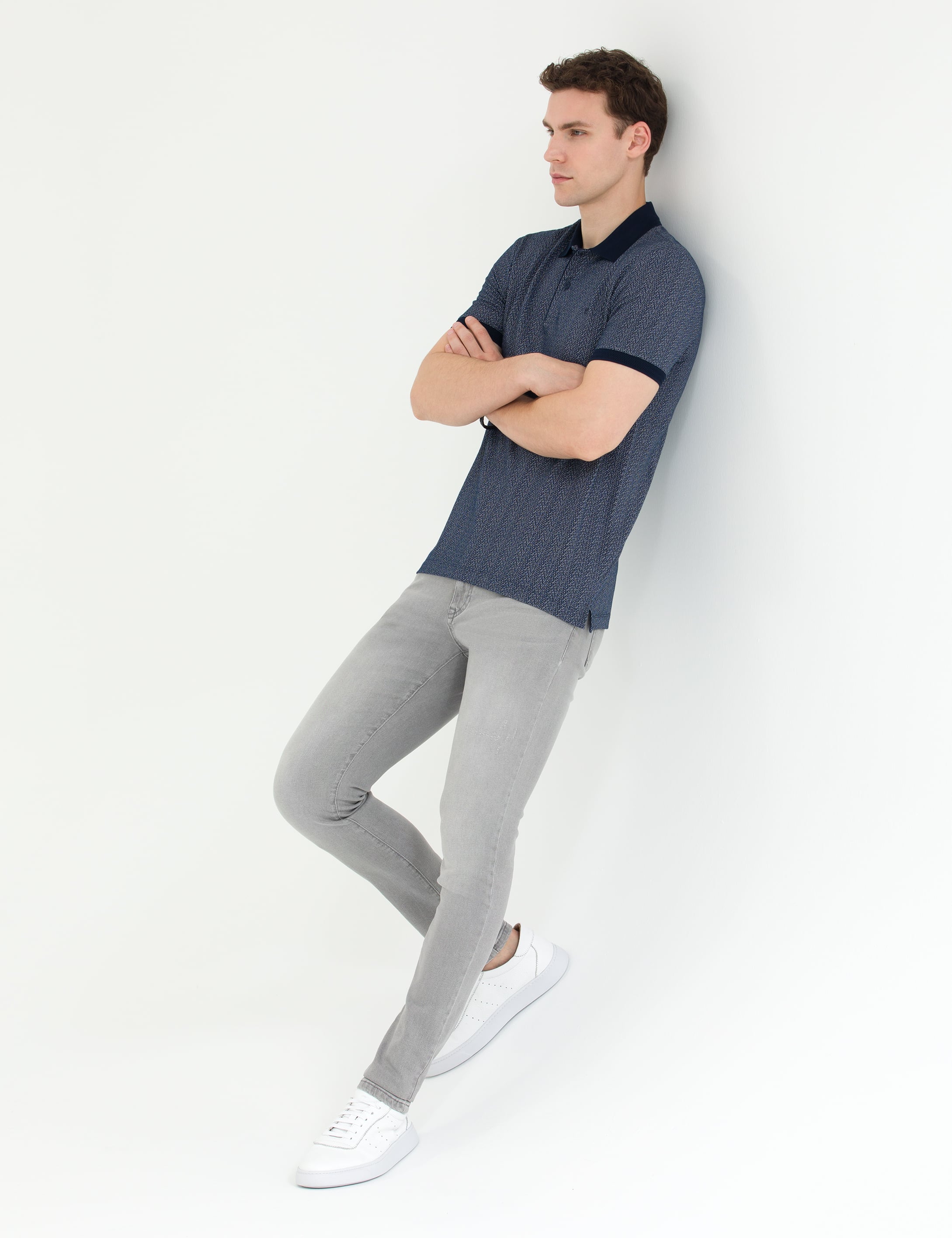 Lacivert Slim Fit Polo Yaka Tişört