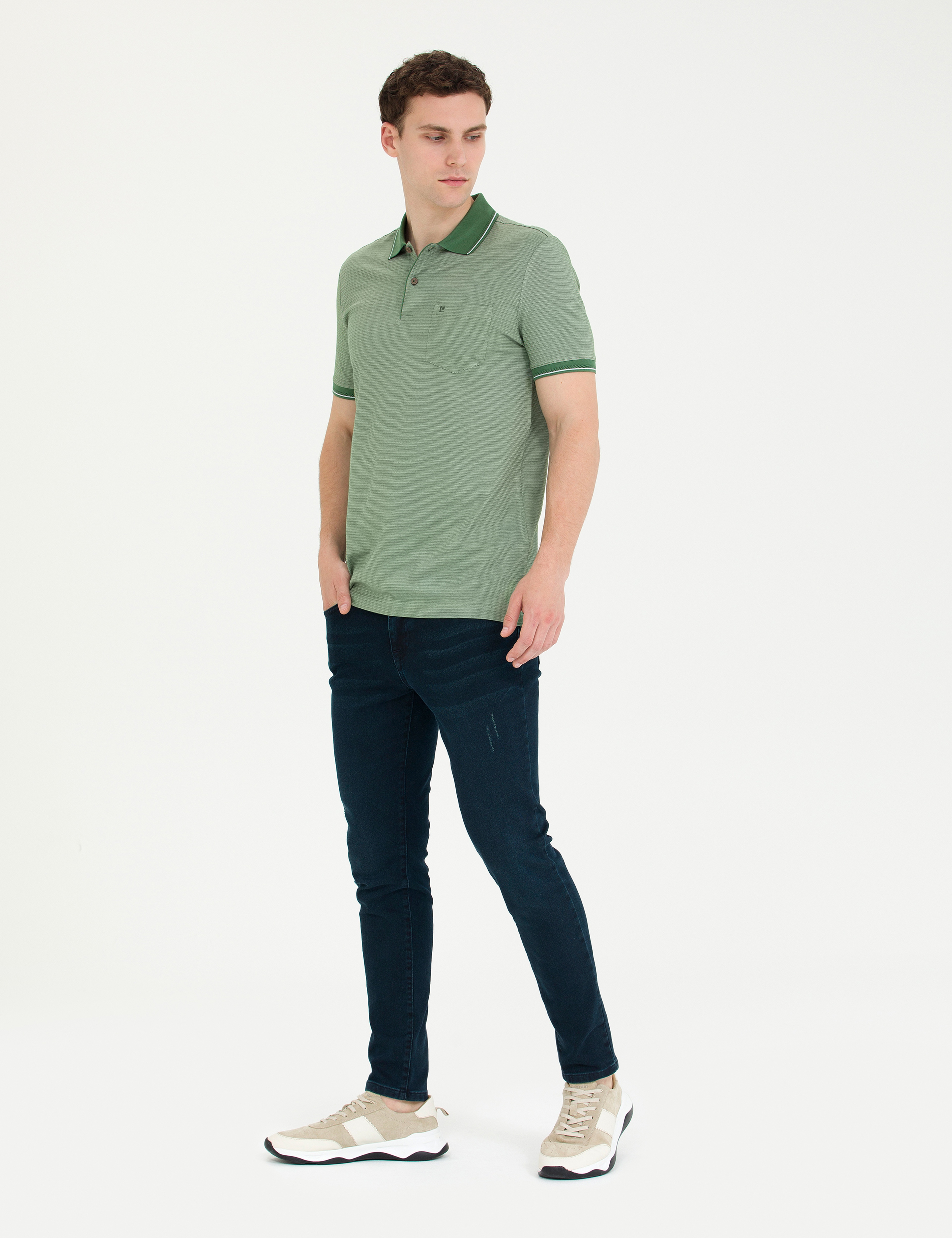 Haki Regular Fit Tişört - Image 4