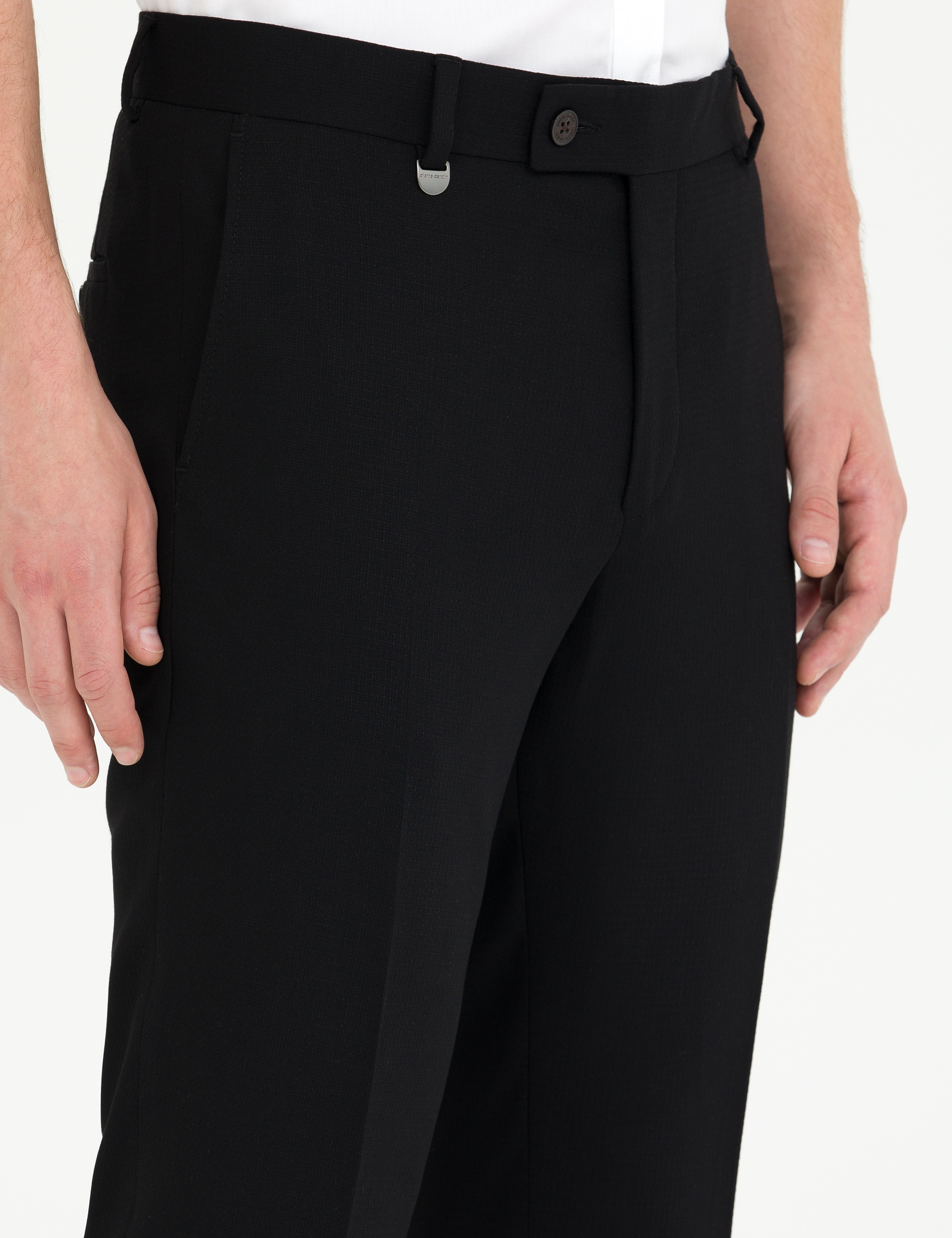 Siyah Ex. Slim Fit Kumaş Pantolon - Image 5
