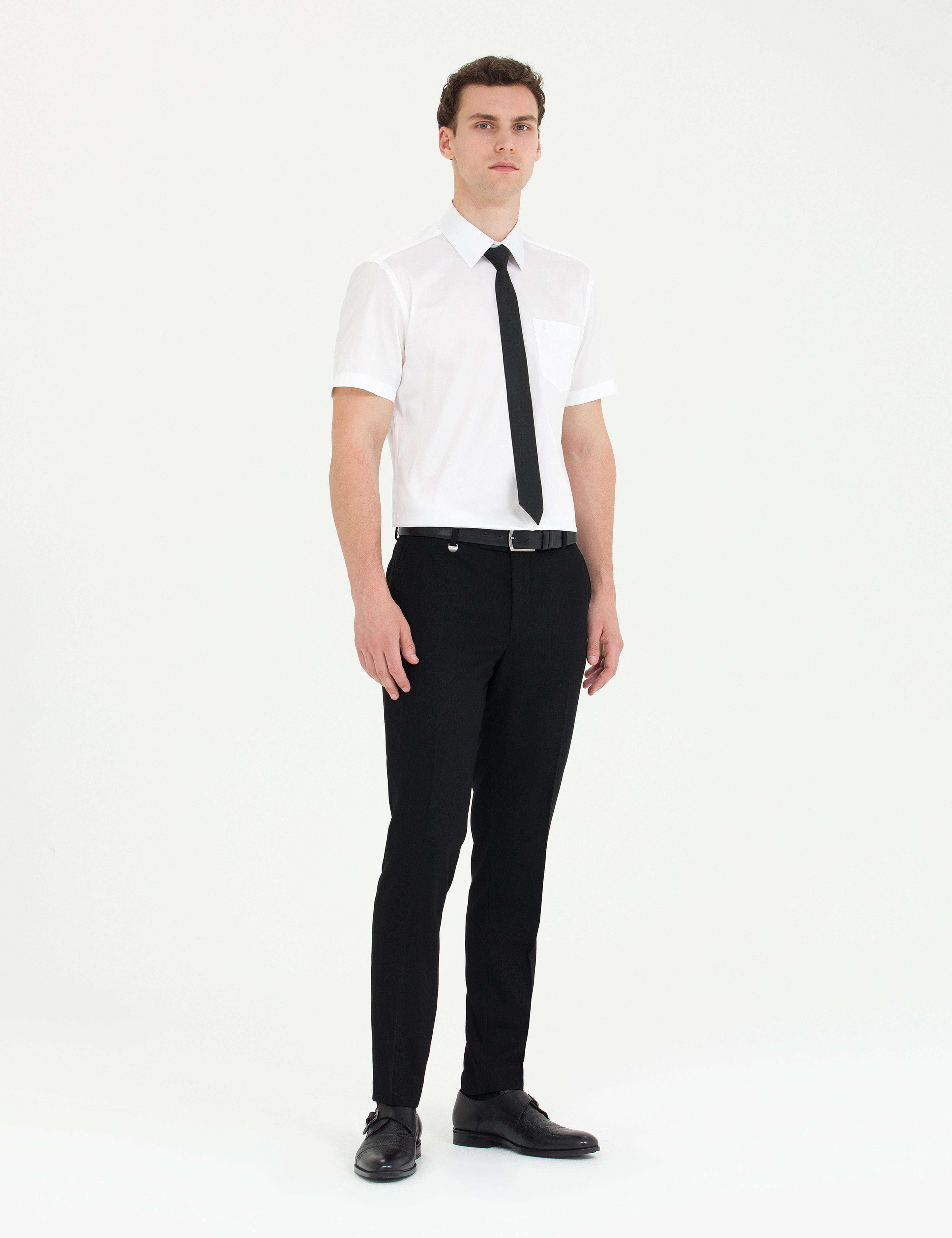 Siyah Ex. Slim Fit Kumaş Pantolon - Image 3