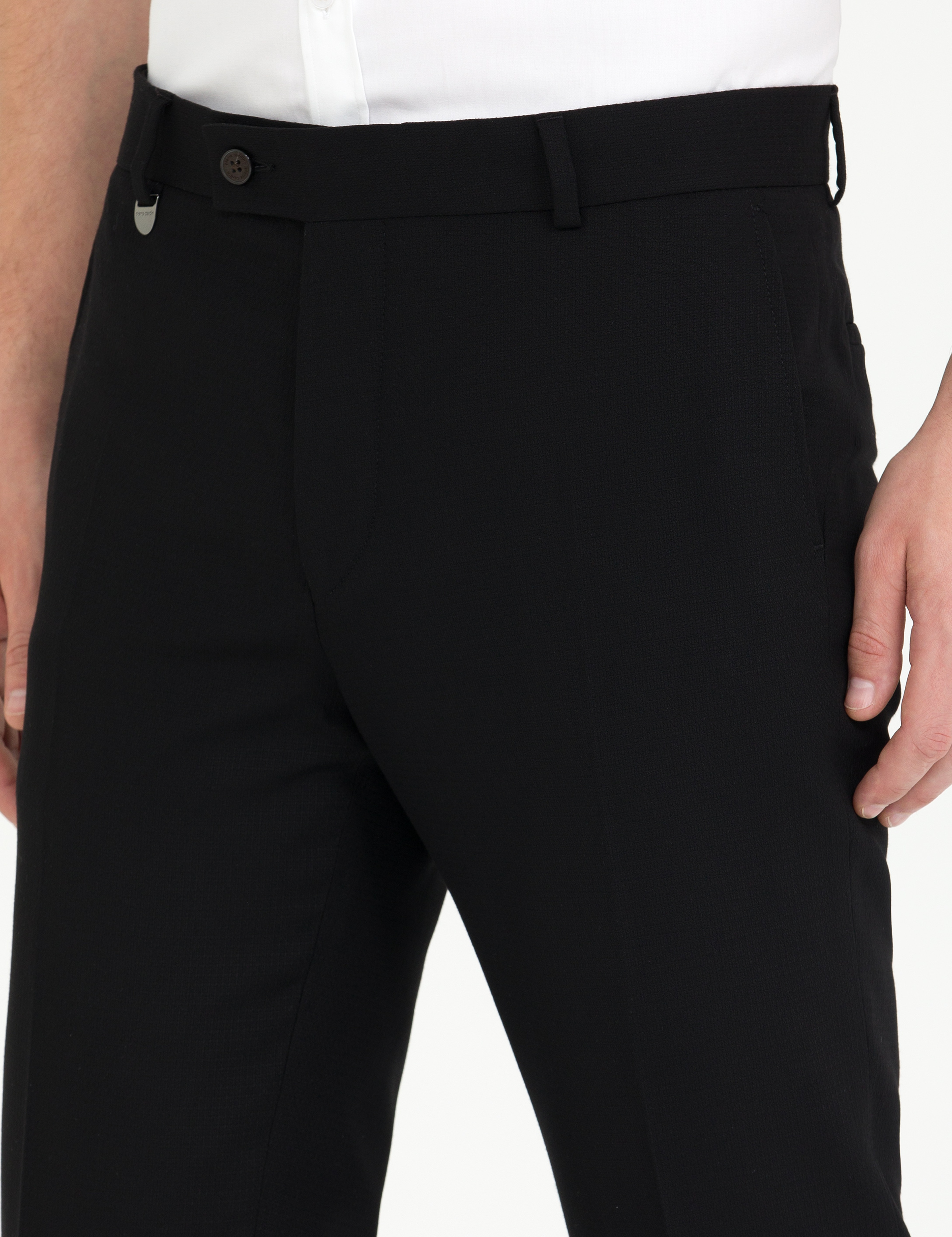 Siyah Ex. Slim Fit Kumaş Pantolon - Image 6