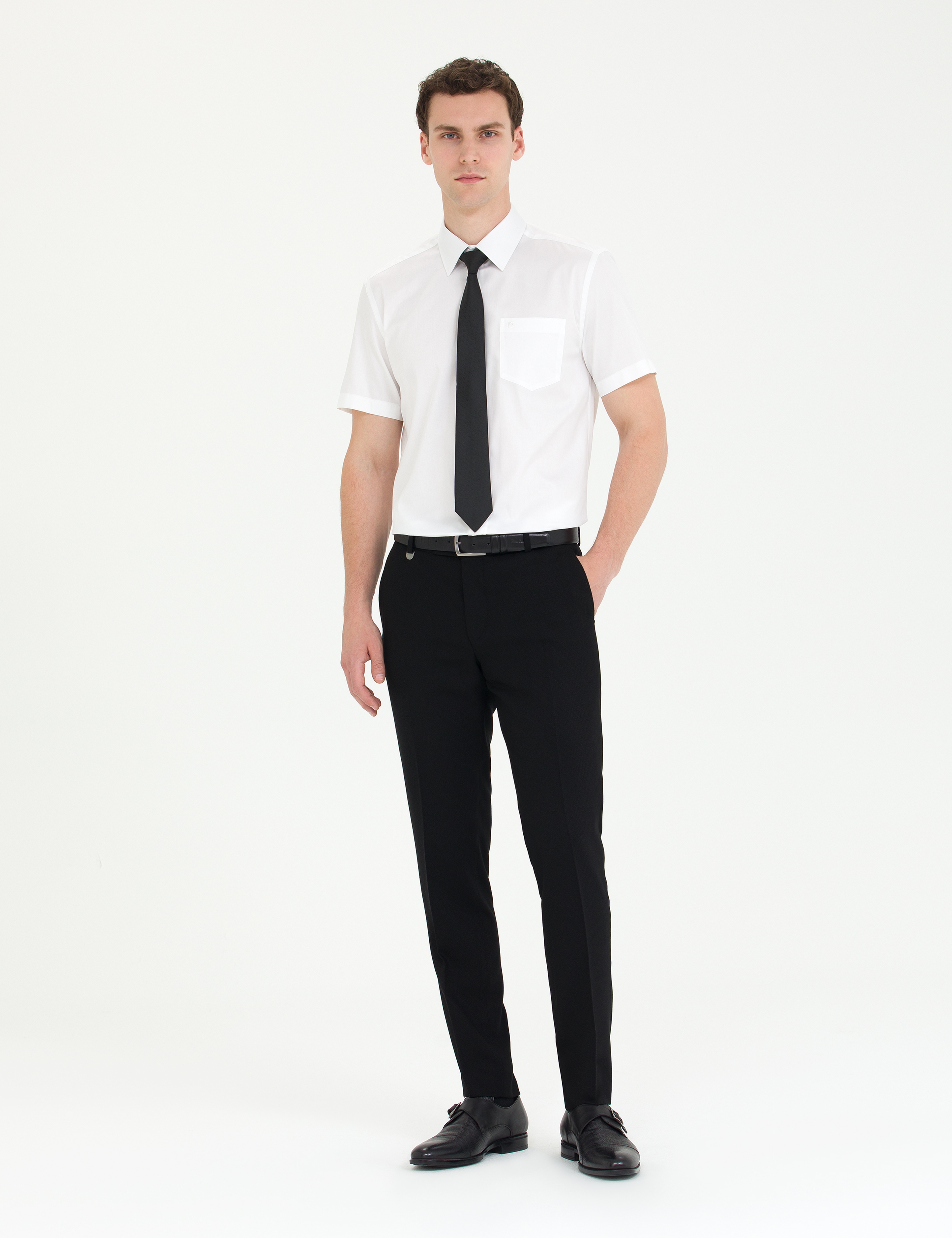Siyah Ex. Slim Fit Kumaş Pantolon - Image 1