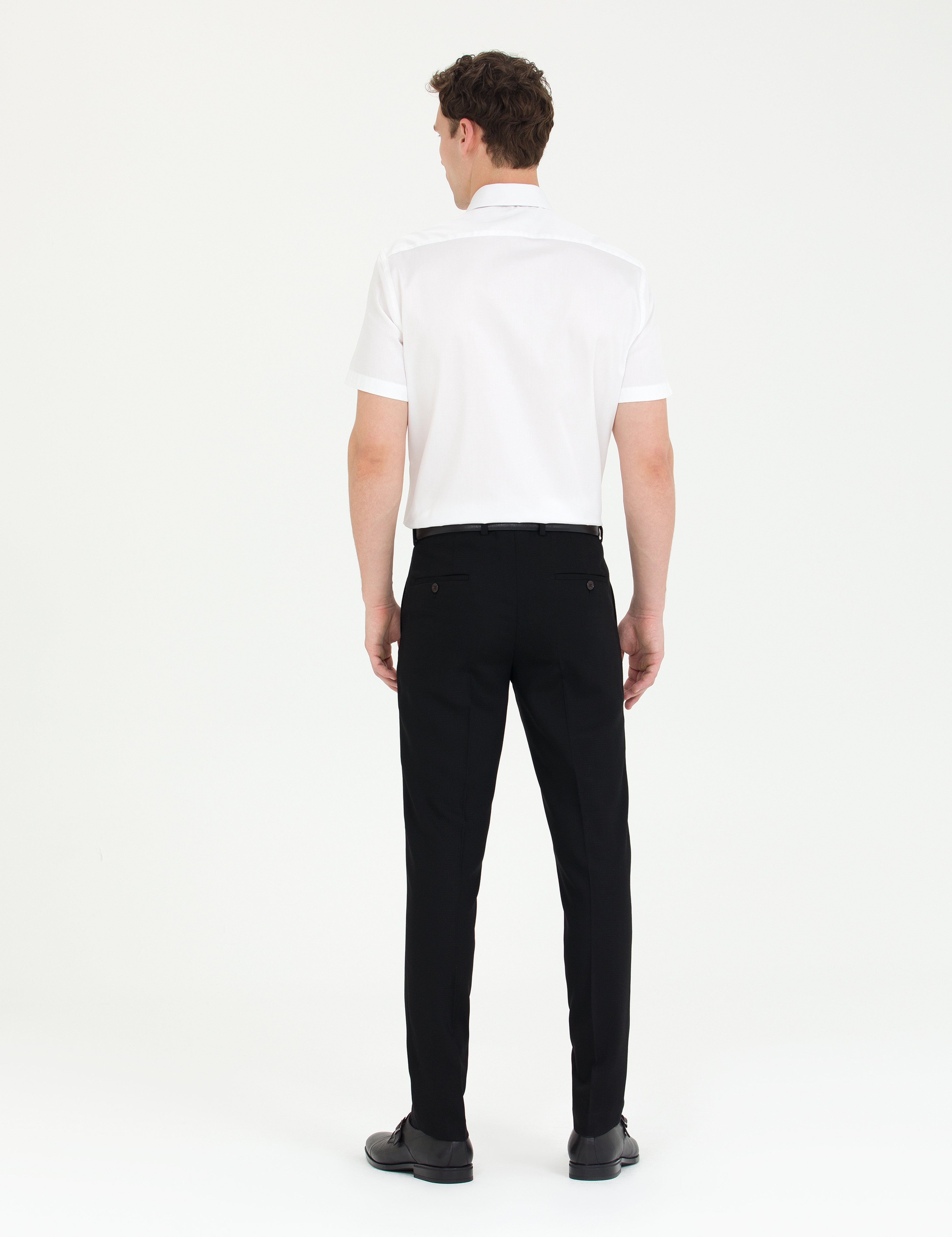 Siyah Ex. Slim Fit Kumaş Pantolon - Image 4