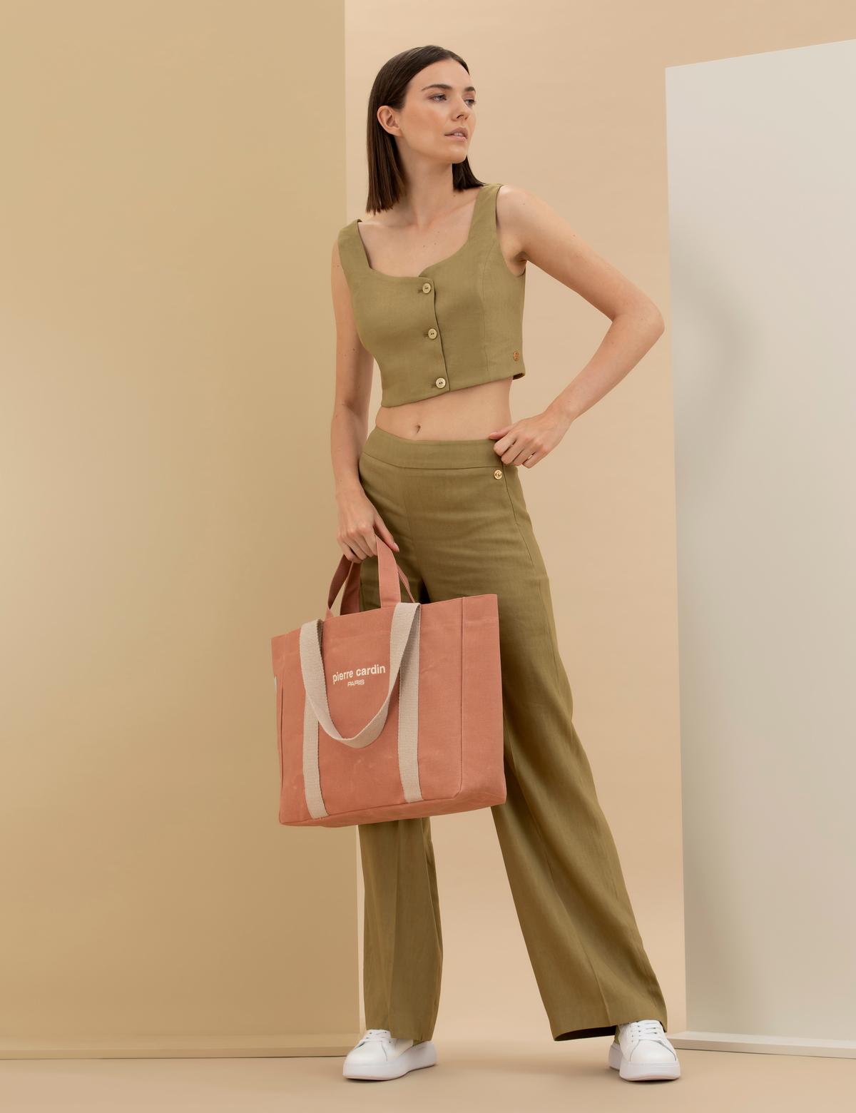 Mercan Kanvas Kol Çantası