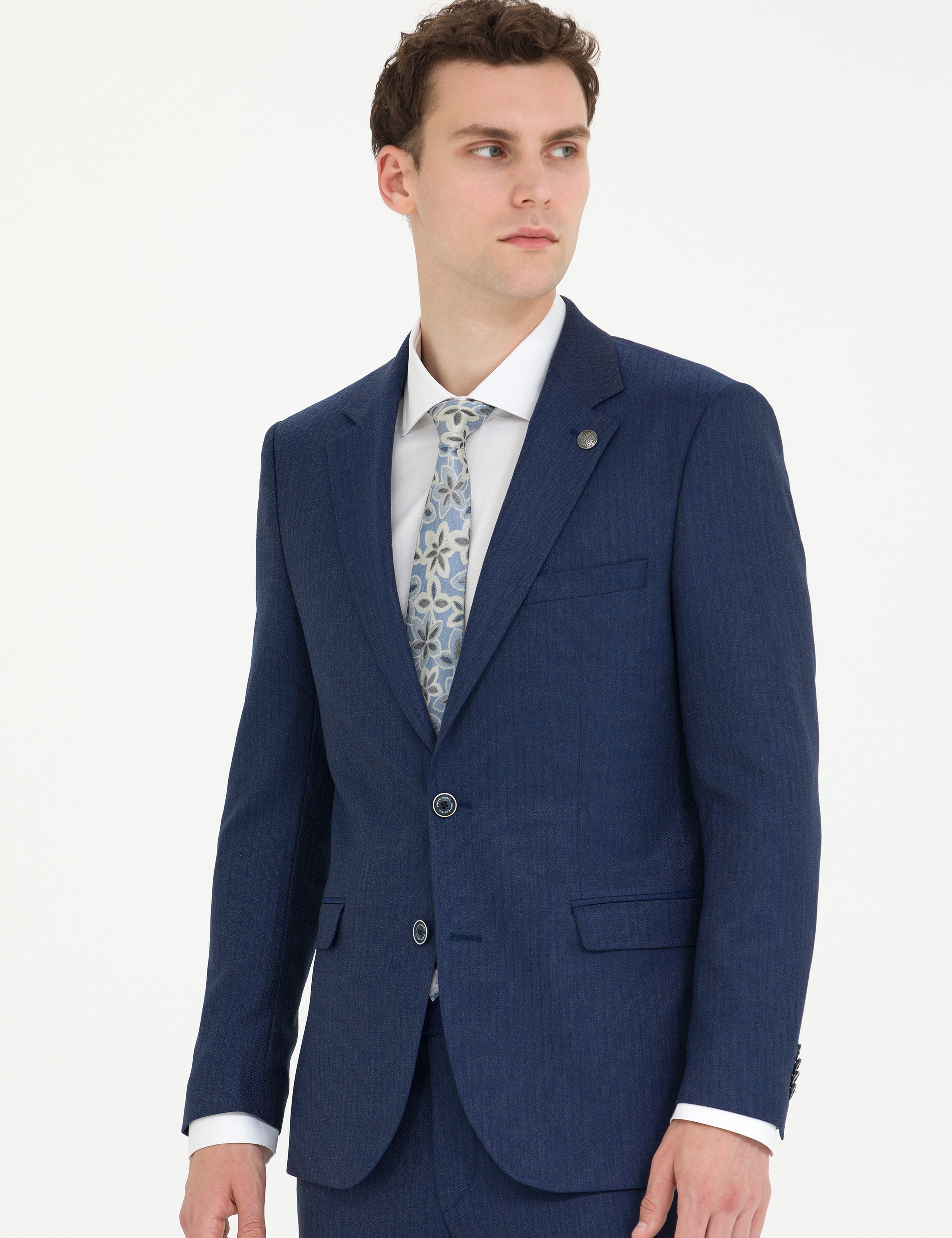 Açık Lacivert Ekstra Slim Fit Takım Elbise - Image 4
