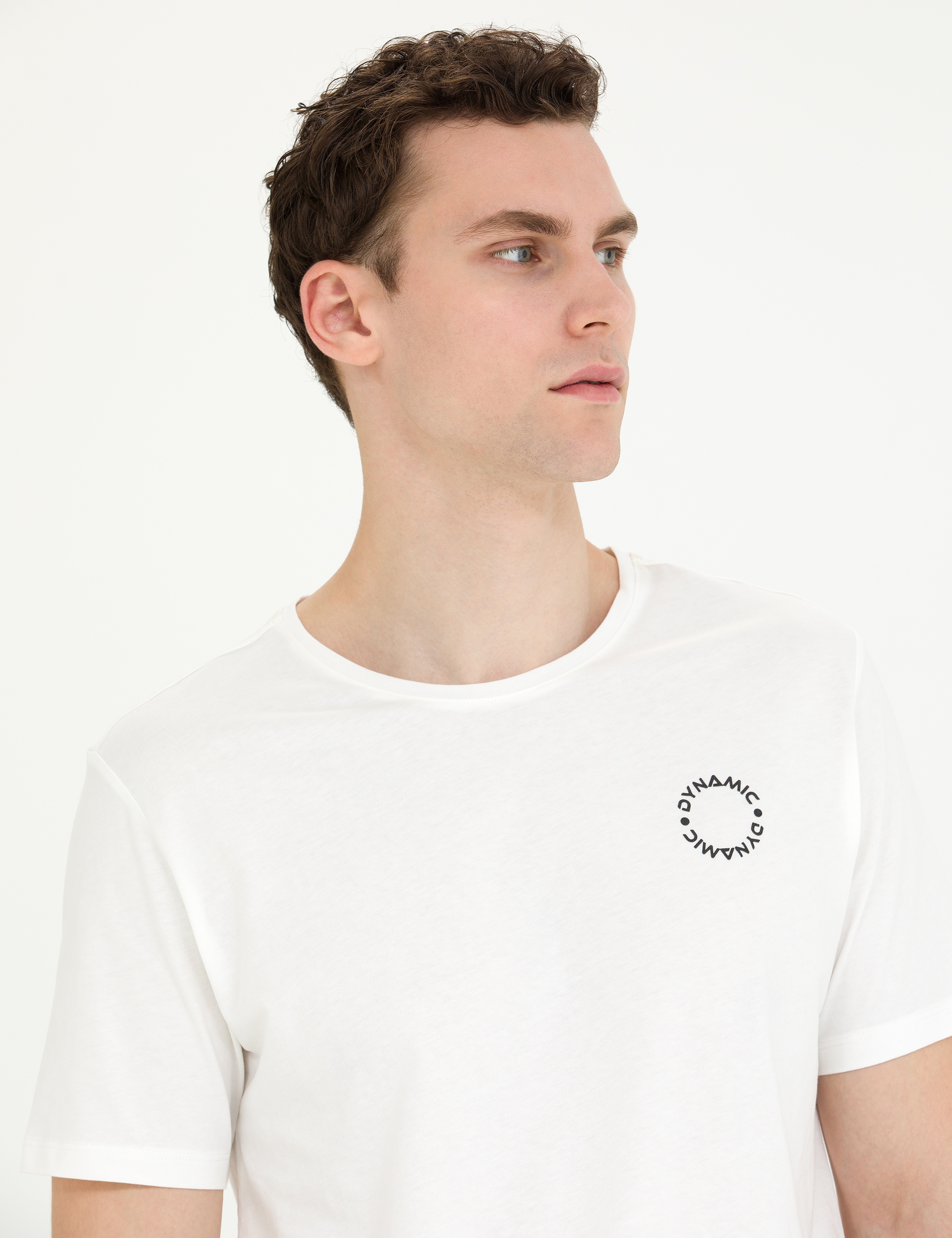 Ekru Regular Fit Tişört - Image 2