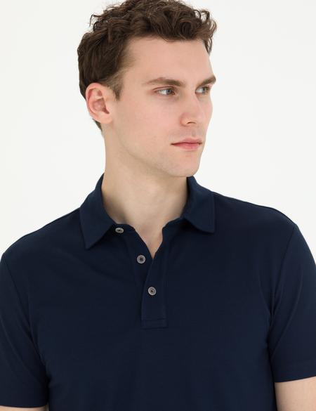 Lacivert Slim Fit Polo Yaka Tişört - 50270242016