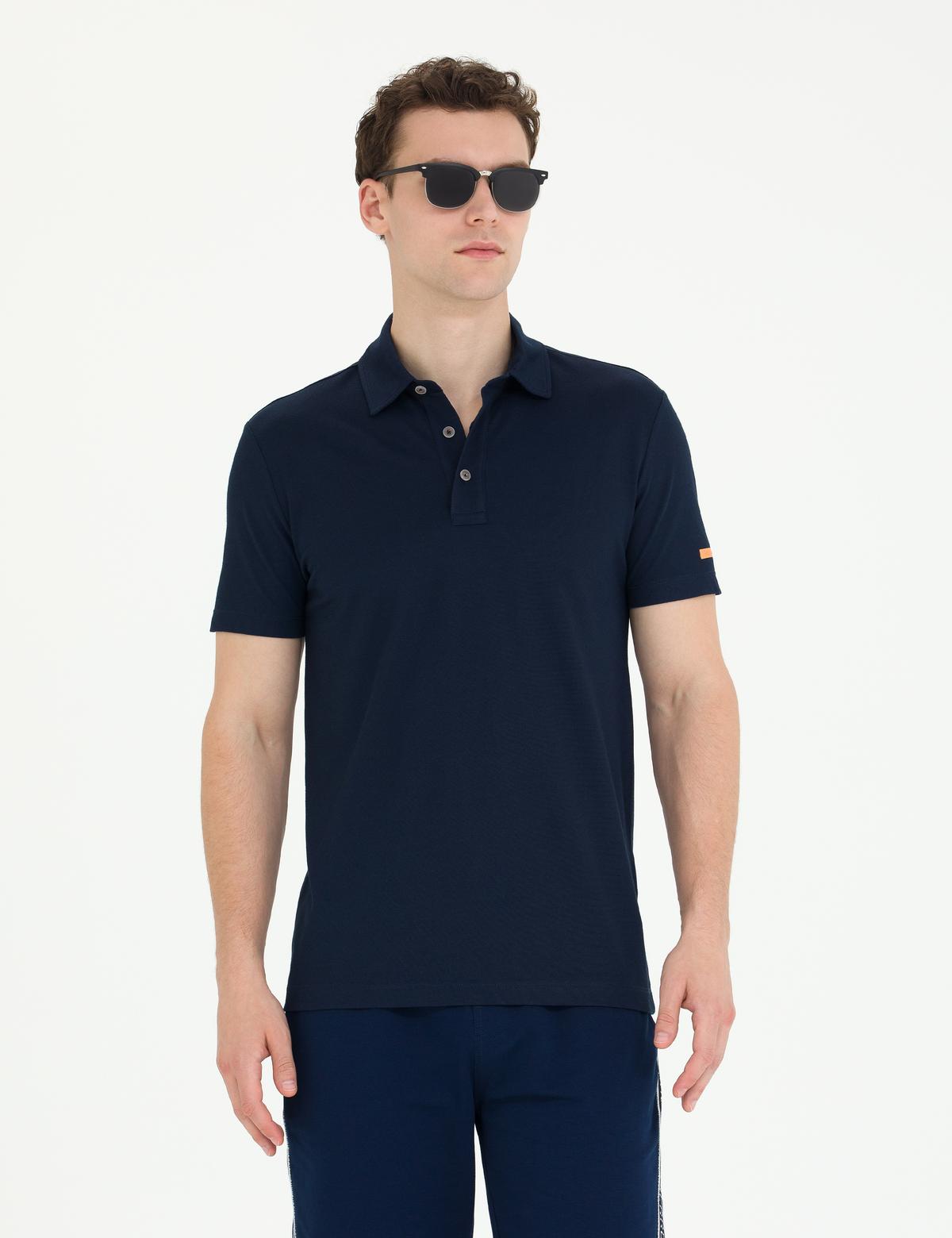 Lacivert Slim Fit Polo Yaka Tişört - 50270242016