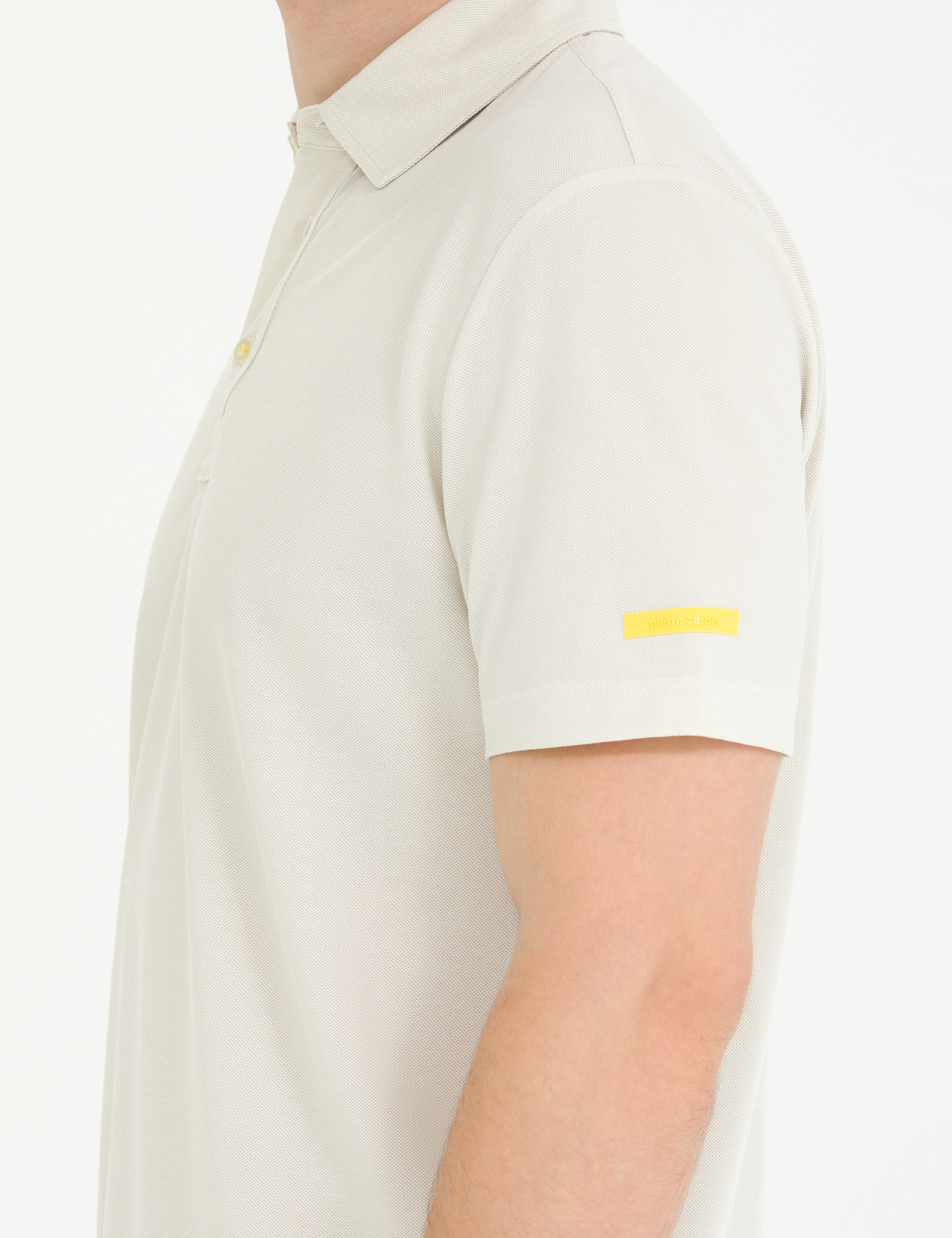 Gri Slim Fit Polo Yaka Tişört - Image 7