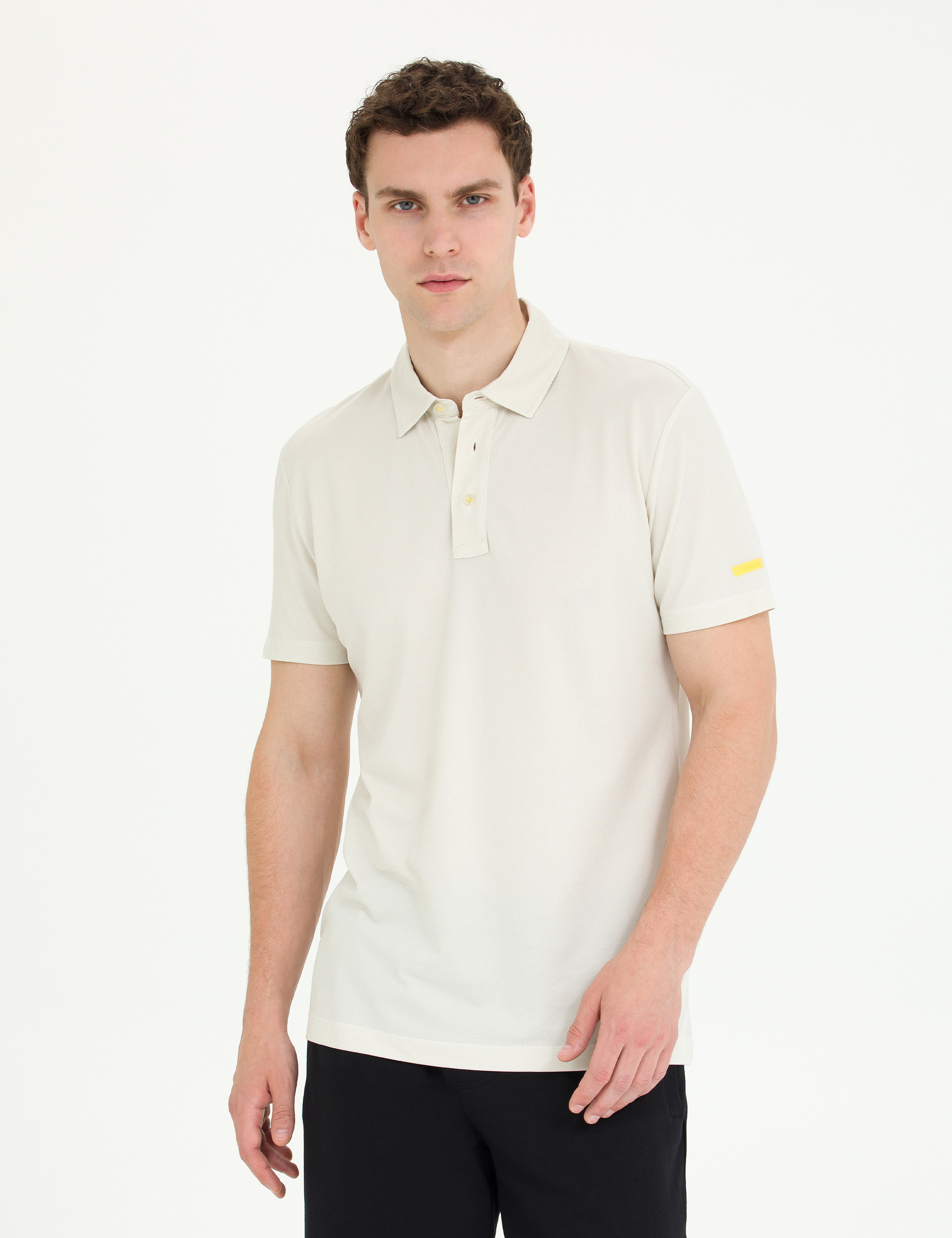 Gri Slim Fit Polo Yaka Tişört