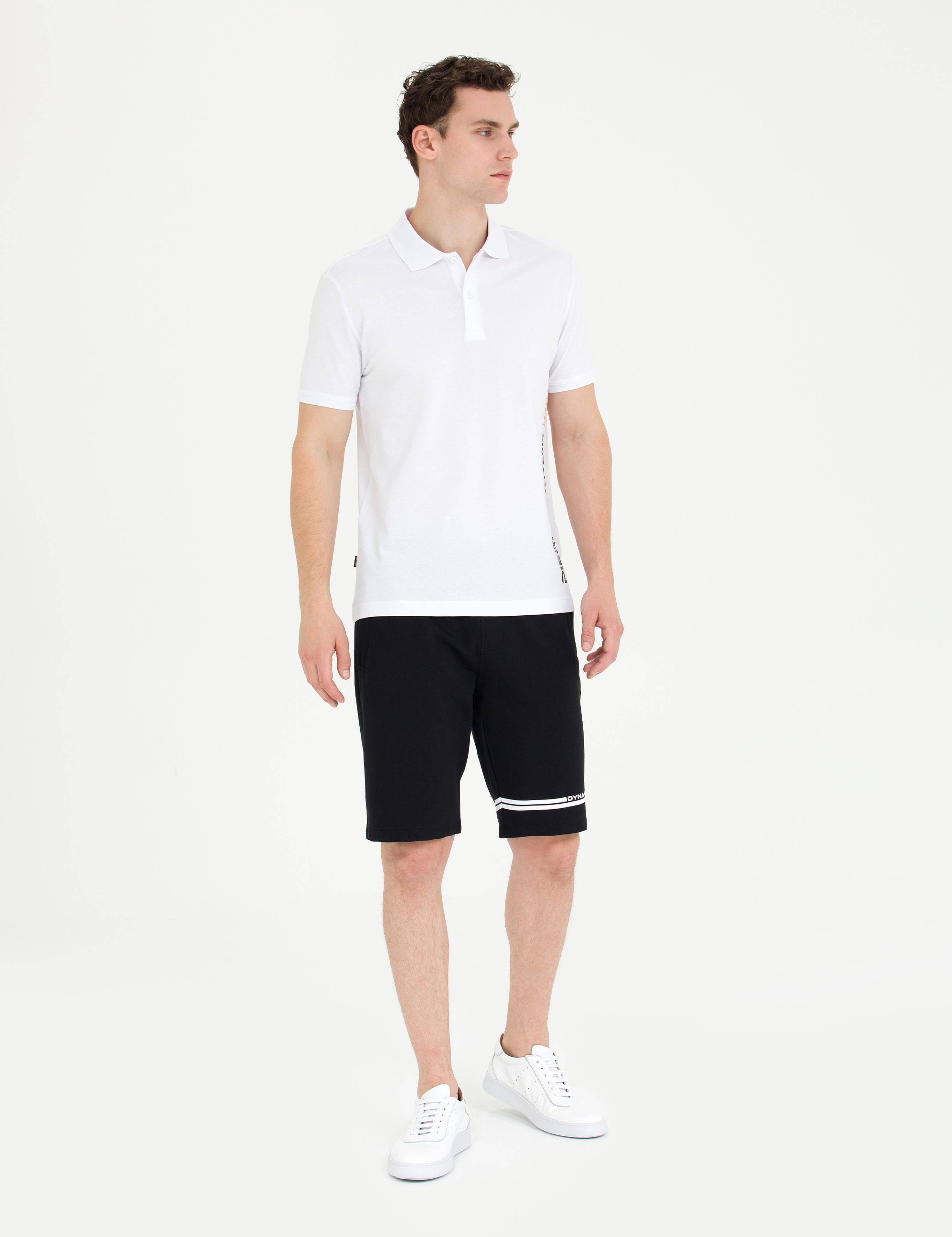 Beyaz Slim Fit Polo Yaka Tişört