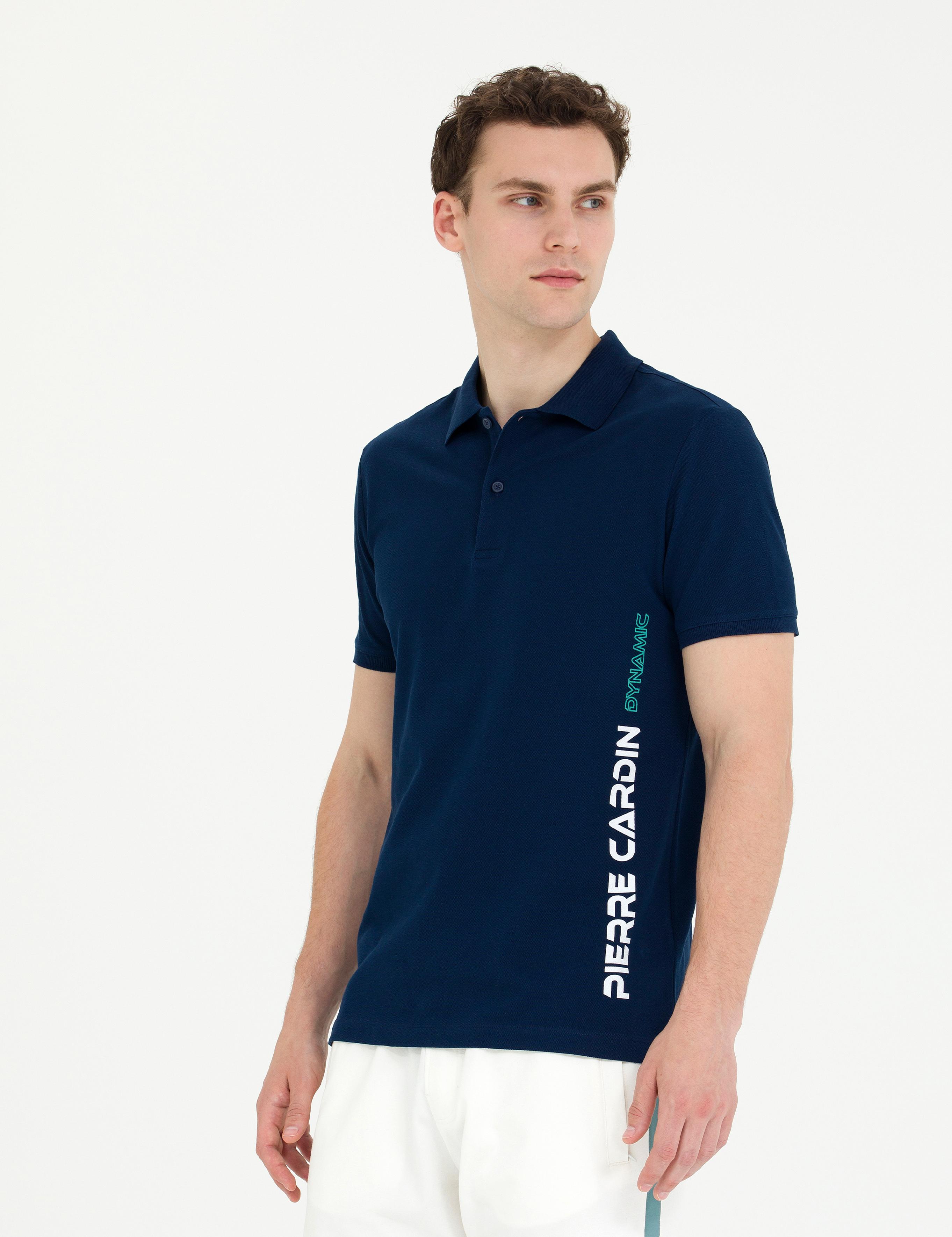 Lacivert Slim Fit Polo Yaka Tişört
