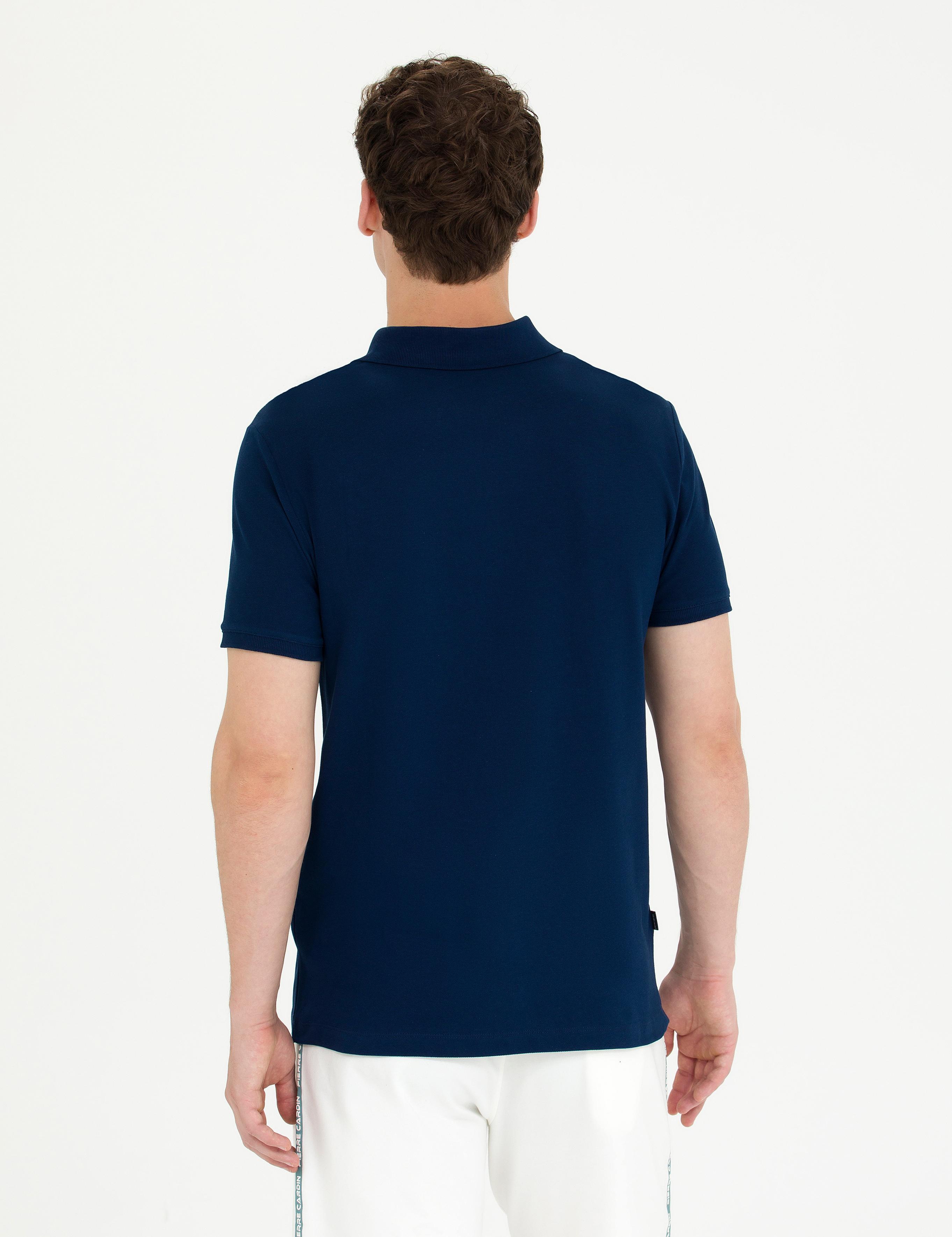 Lacivert Slim Fit Polo Yaka Tişört