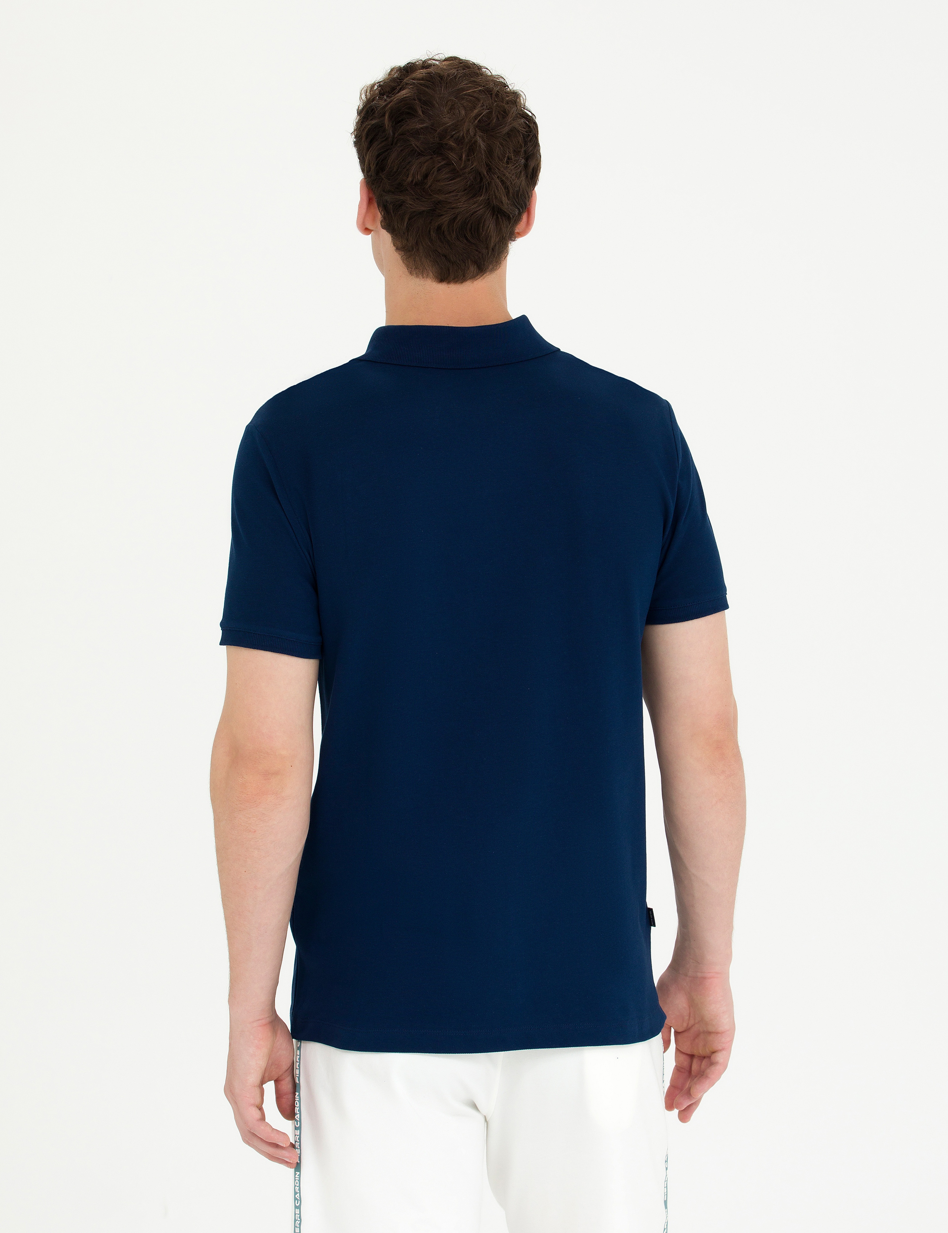 Lacivert Slim Fit Polo Yaka Tişört - Image 5