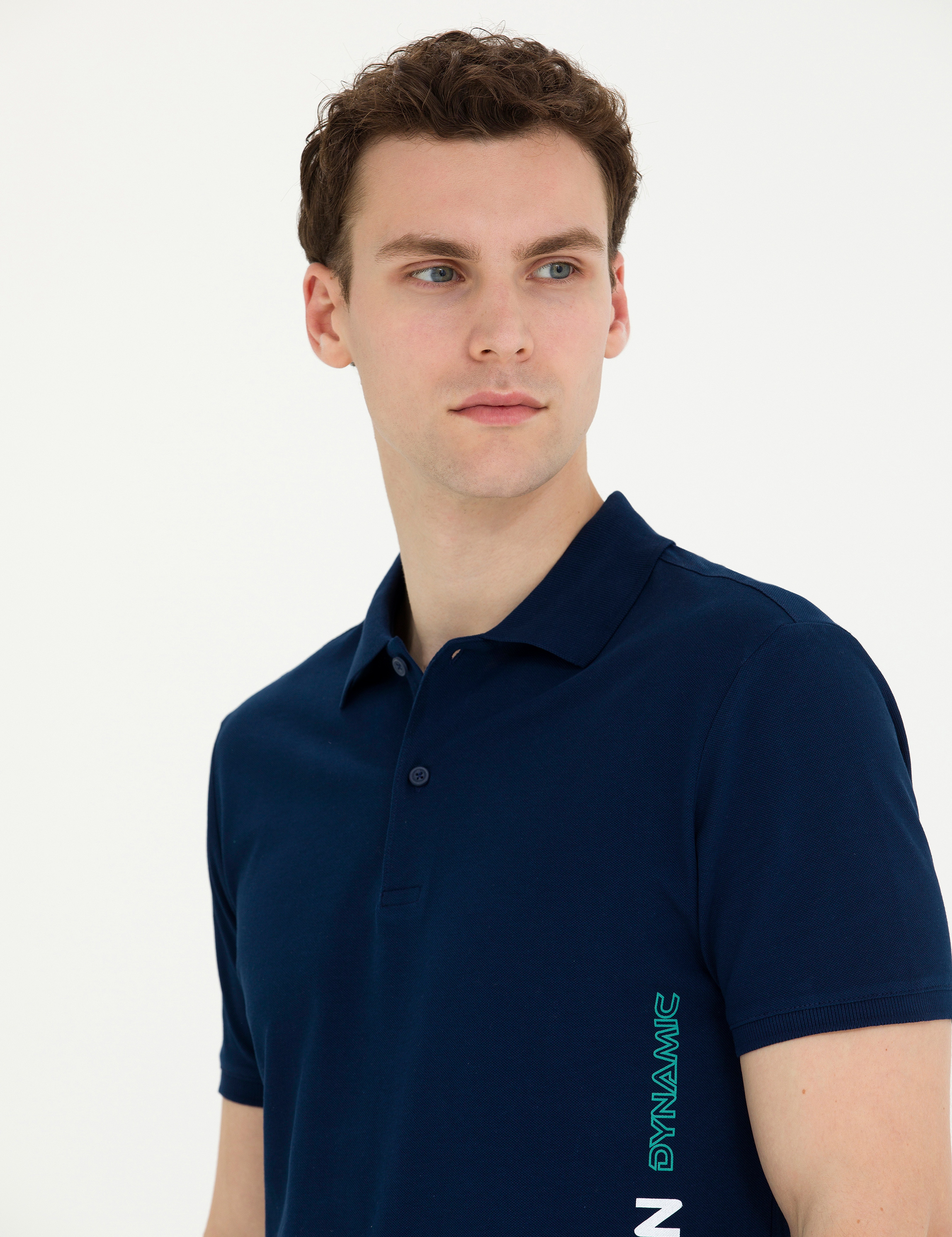 Lacivert Slim Fit Polo Yaka Tişört - Image 2