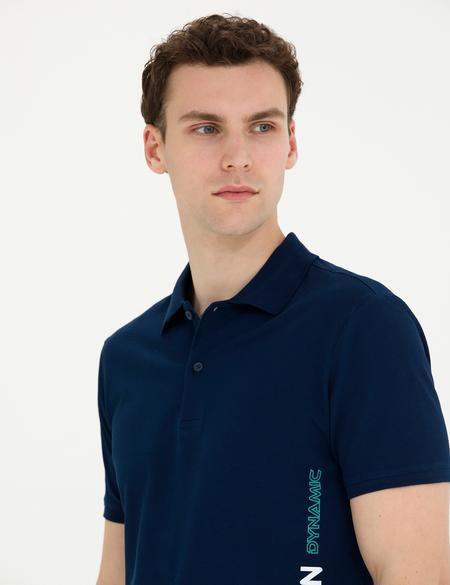 Lacivert Slim Fit Polo Yaka Tişört - 50273571016