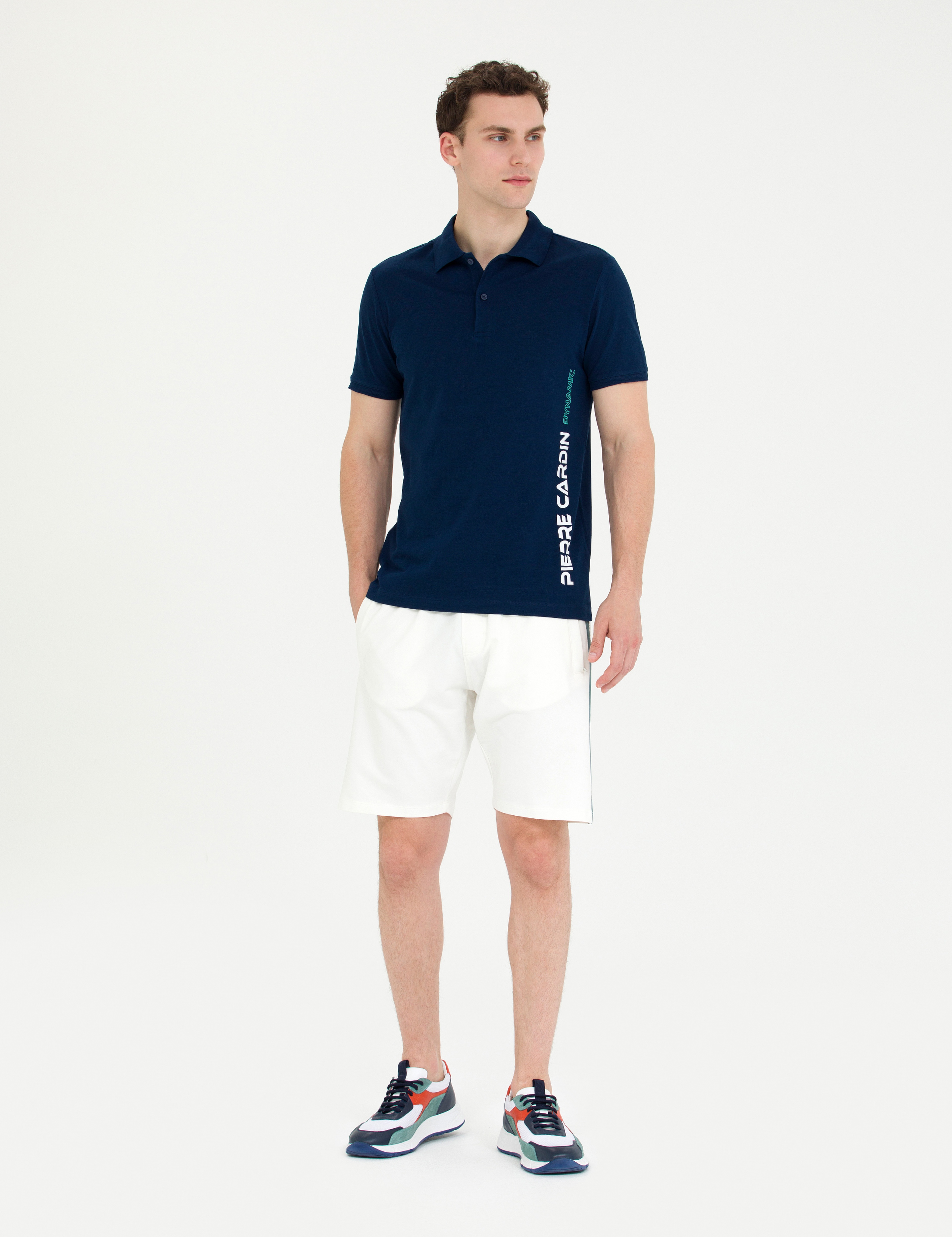 Lacivert Slim Fit Polo Yaka Tişört - Image 4