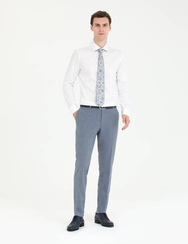 Beyaz Likralı Kolay Ütülenebilir Ex. Slim Fit Basic Gömlek