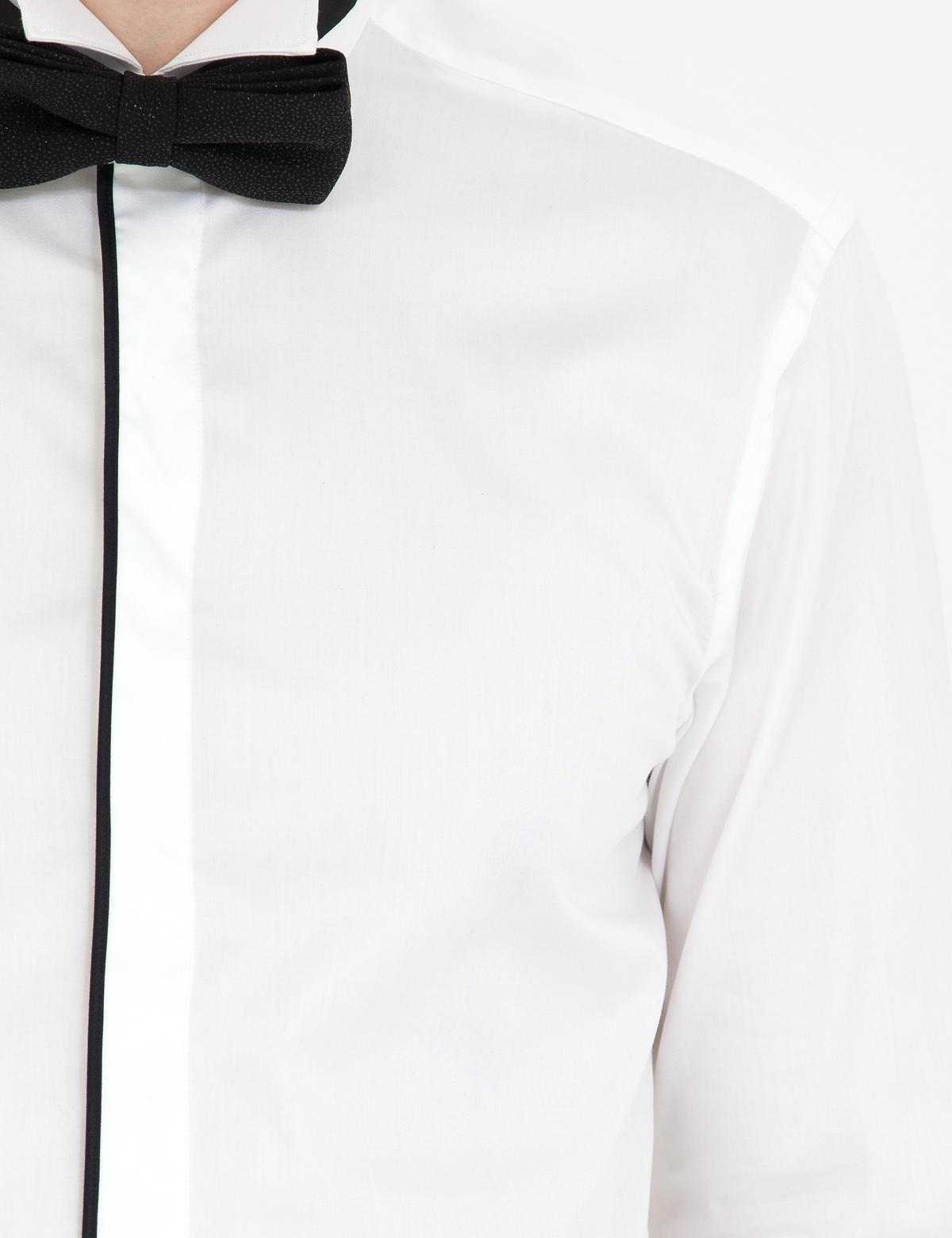 Beyaz Slim Fit Smokin Gömlek - 50268195001