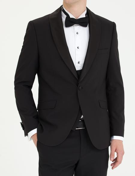 Siyah Ex. Slim Fit Smokin - 50268914014