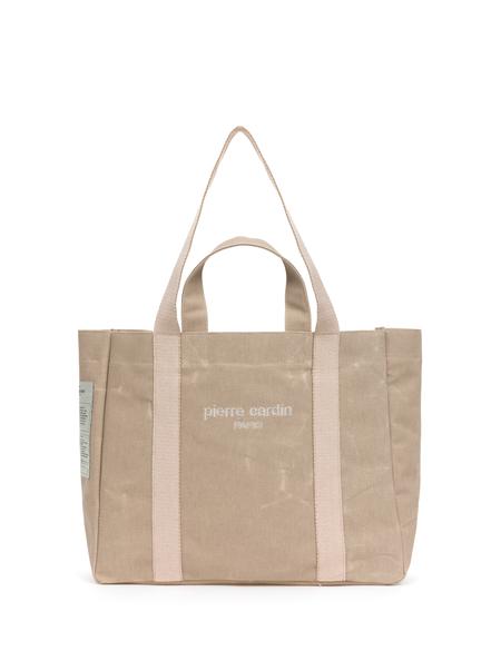 Bej Kanvas Kol Çantası - 50282218003