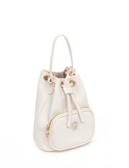 Ekru Büzgülü Çanta - 50282190002