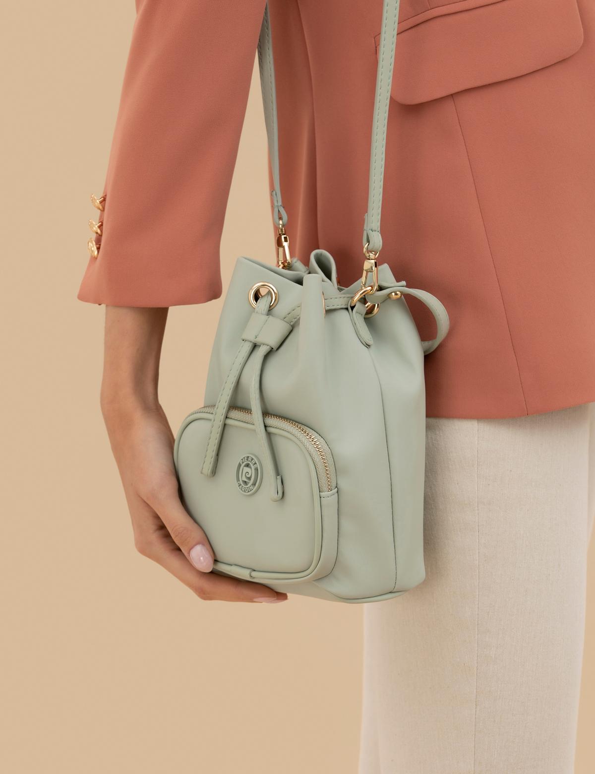 Yeşil Büzgülü Çanta - 50282190003