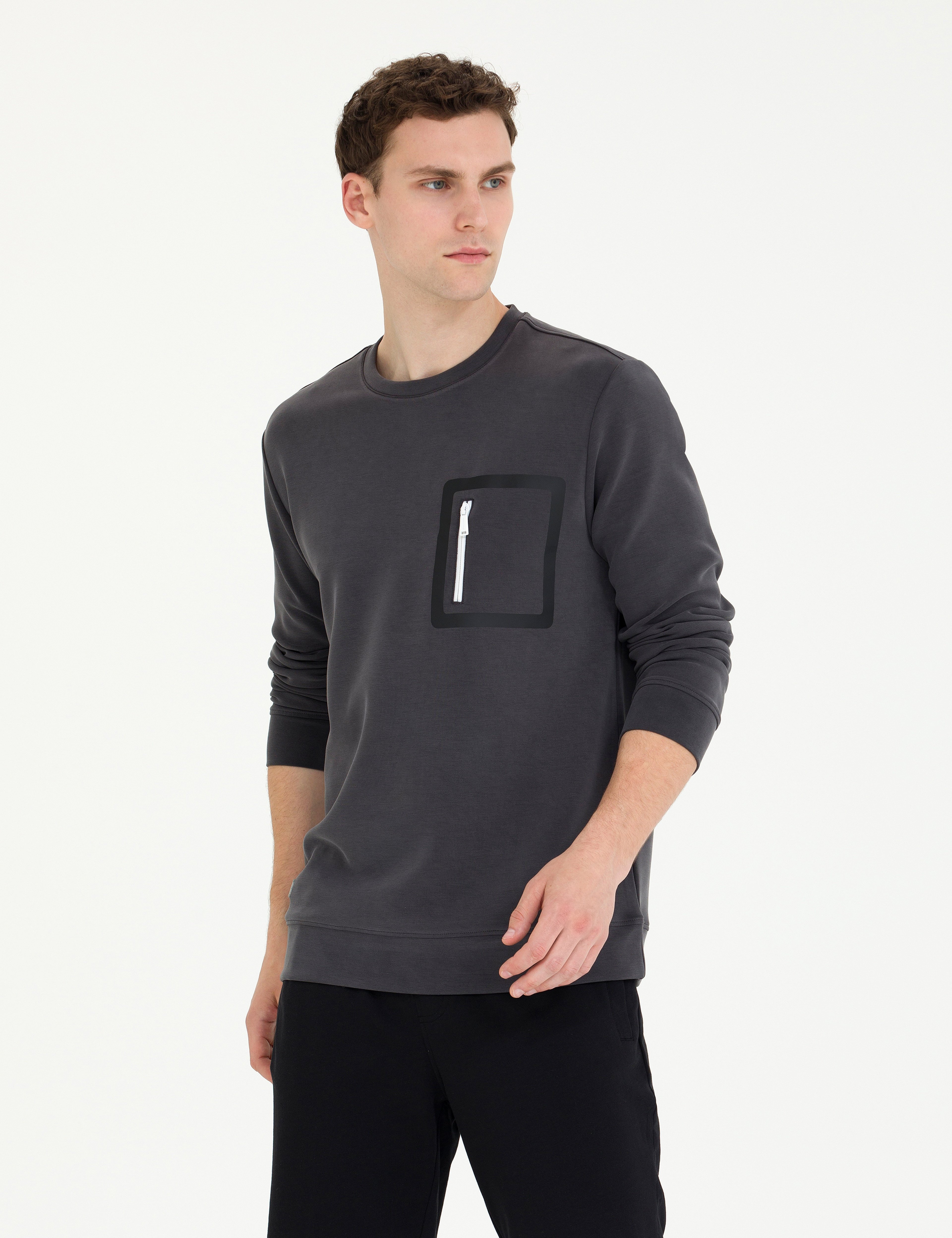 Antrasit Regular Fit Sweatshirt