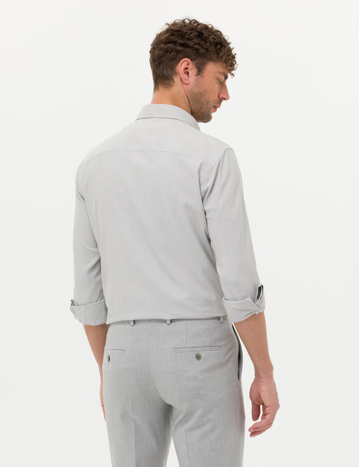 Bej Regular Fit Uzun Kollu Gömlek - 50276877026