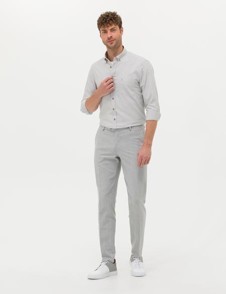 Bej Regular Fit Uzun Kollu Gömlek - 50276877026