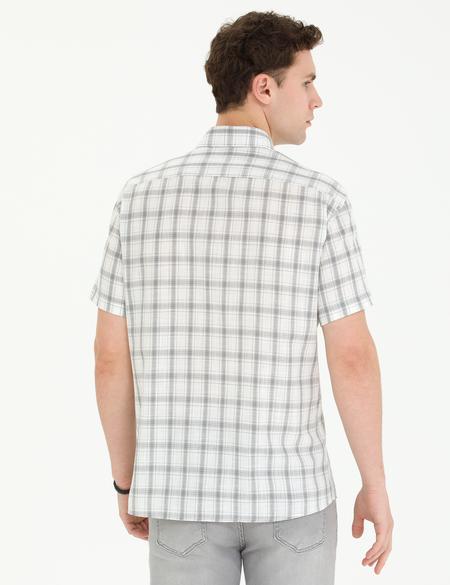 Gri Regular Fit Kısa Kollu Gömlek - 50265122033