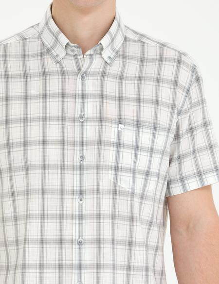 Gri Regular Fit Kısa Kollu Gömlek - 50265122033