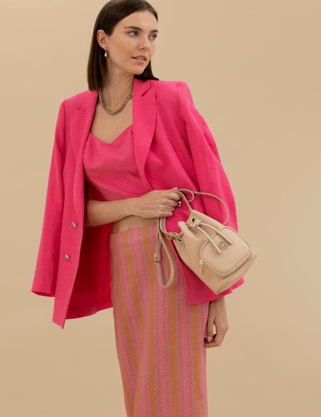 Bej Büzgülü Çanta - 50282190005