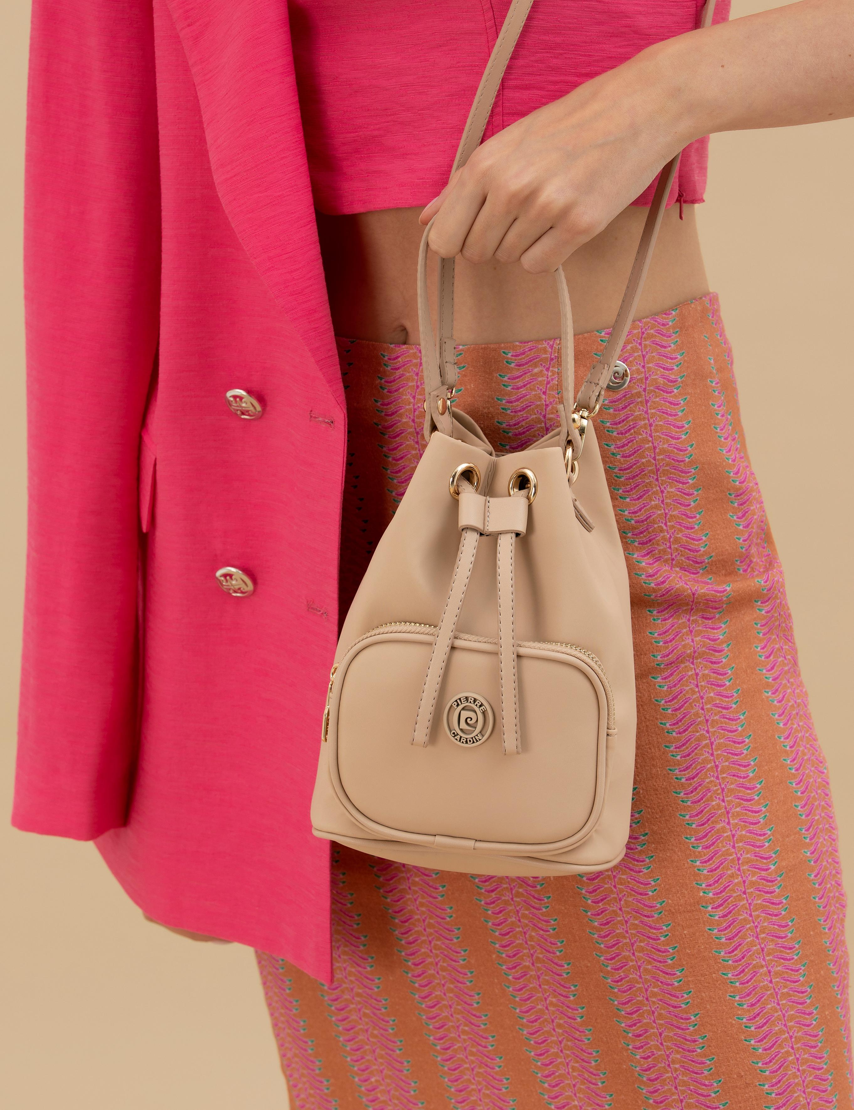 Bej Büzgülü Çanta