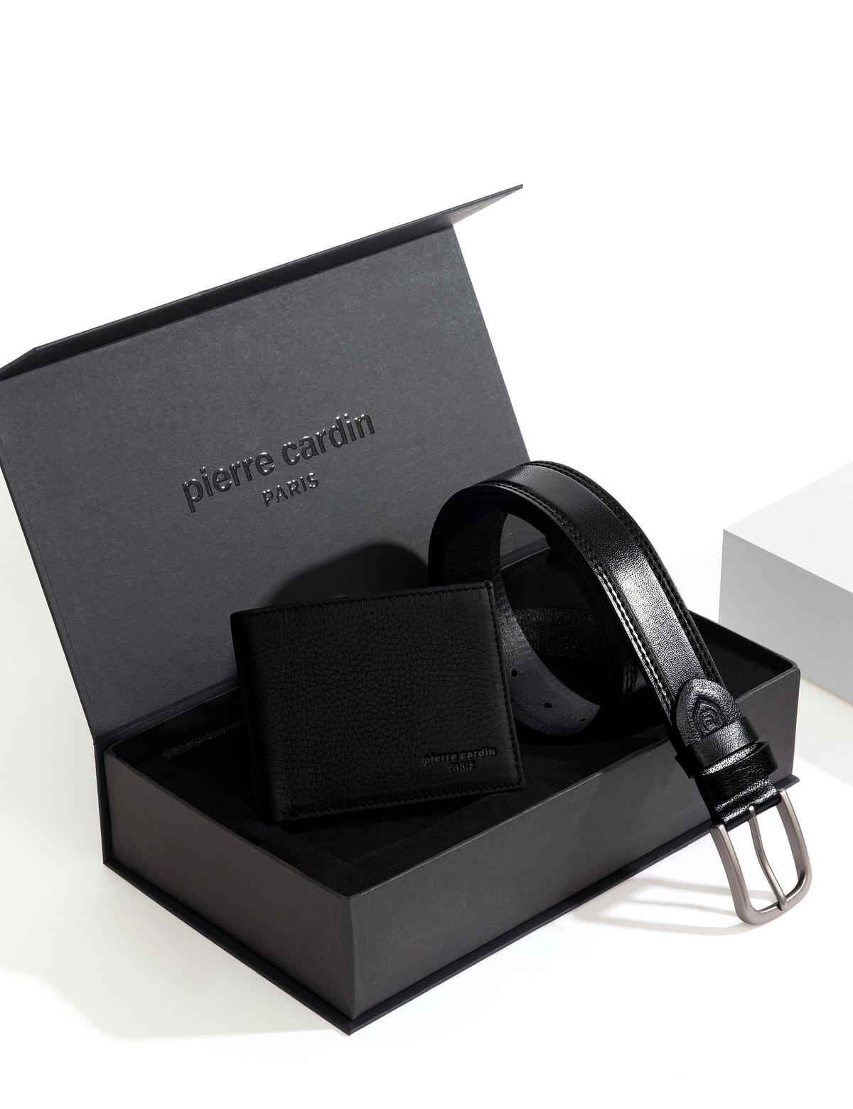 Siyah 2'li Kemer Cüzdan Set