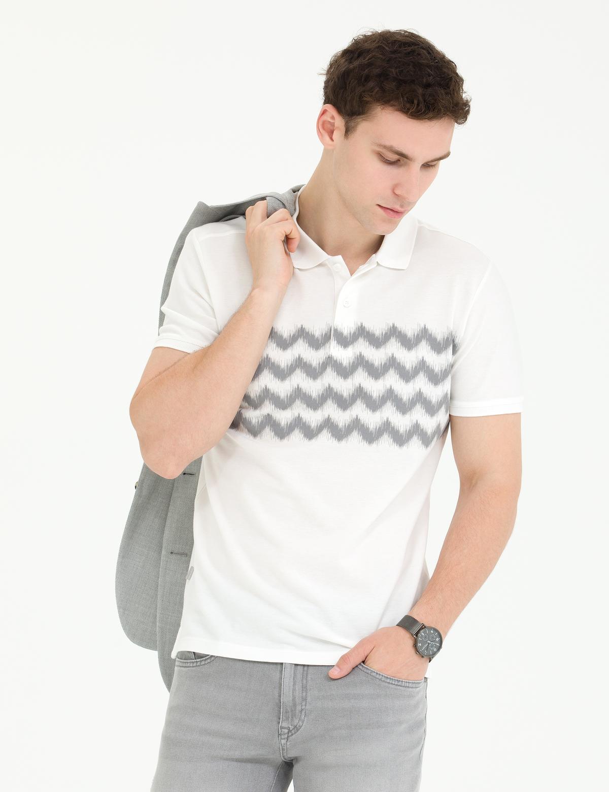 Koyu Gri Slim Fit Tişört - 50276296011