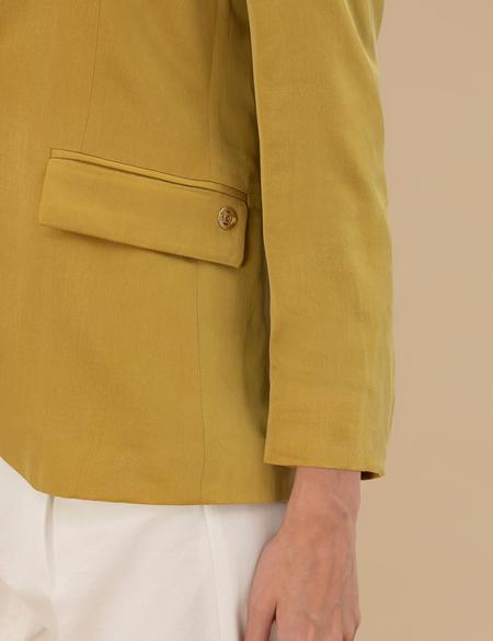 Yeşil Kupro Regular Fit Ceket - 50262598037