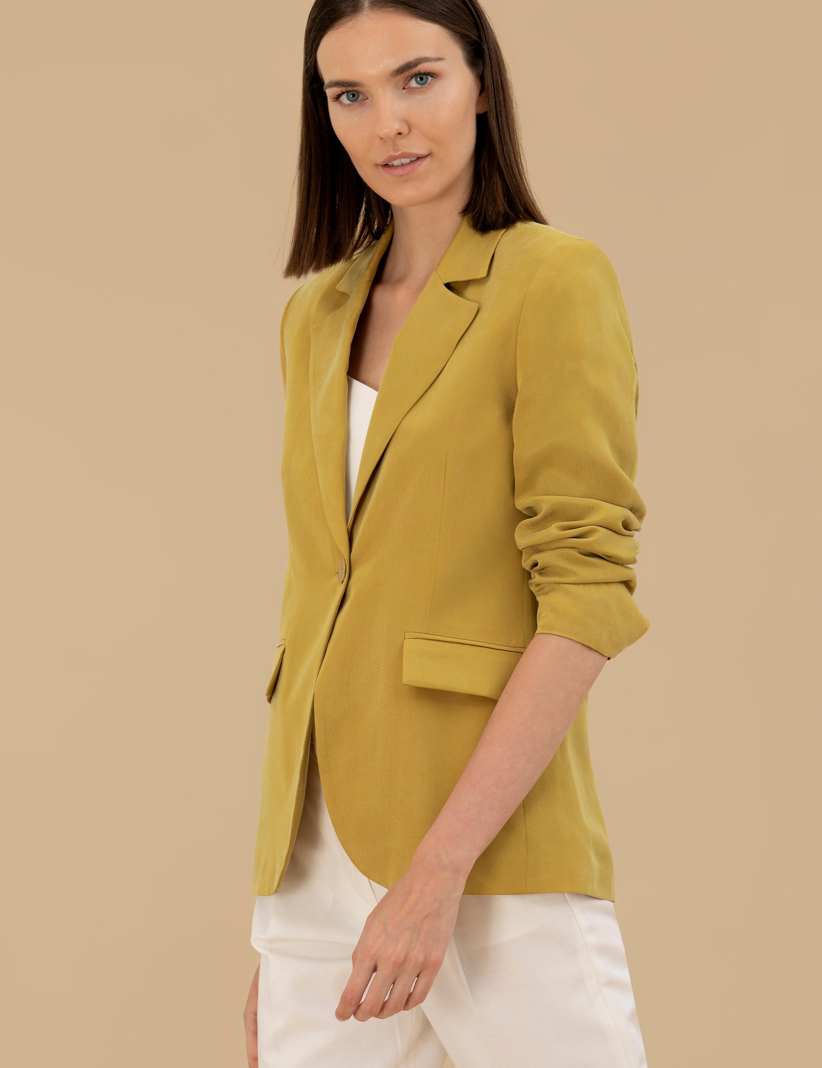 Yeşil Kupro Regular Fit Ceket