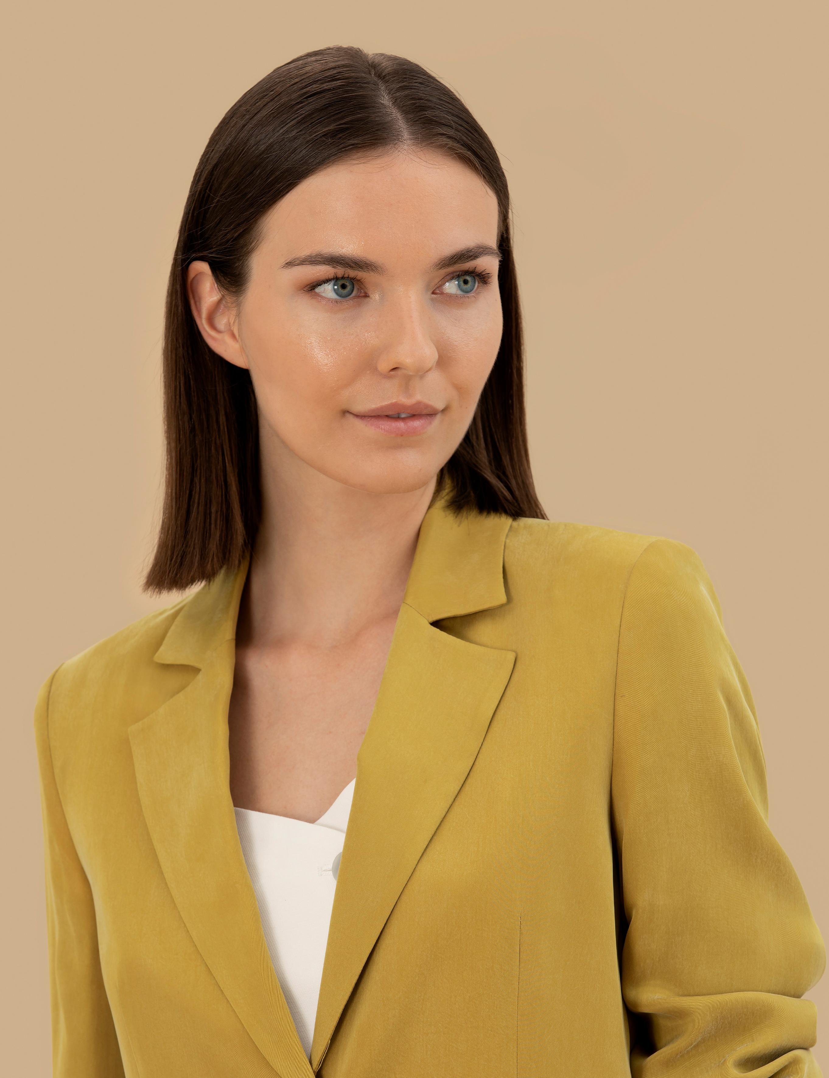 Yeşil Kupro Regular Fit Ceket